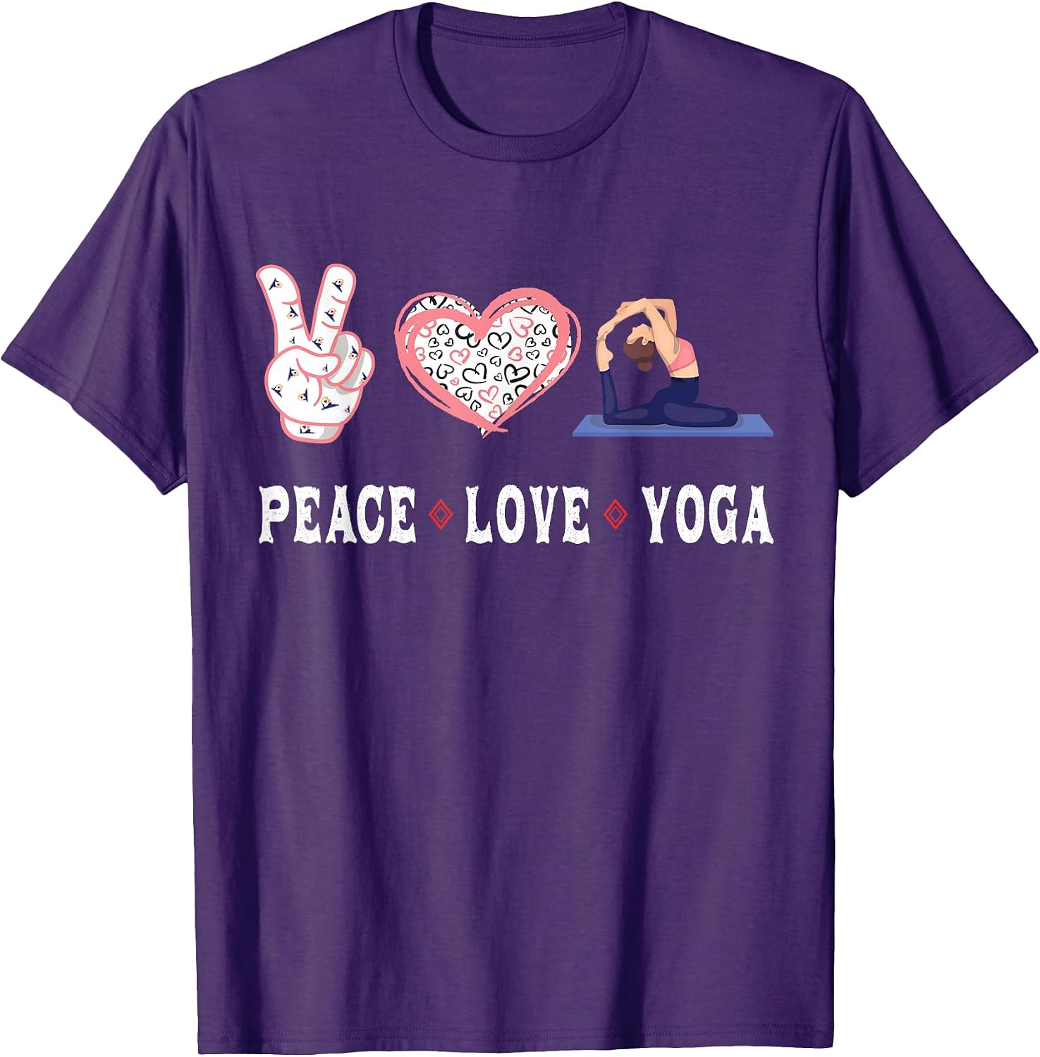 Peace love Yoga for men women Kids - Adult & Kids T-Shirts, Sweatshirts & Hoodies apparel design preview 1