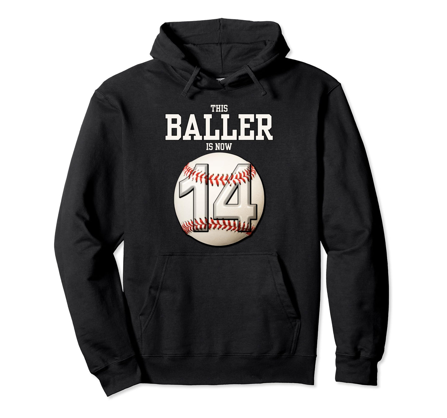 14 Years Old Baseball Themed 14Th Hoodie - Graphic Print Men Women - T-Shirt, Sweatshirt, Hoodie