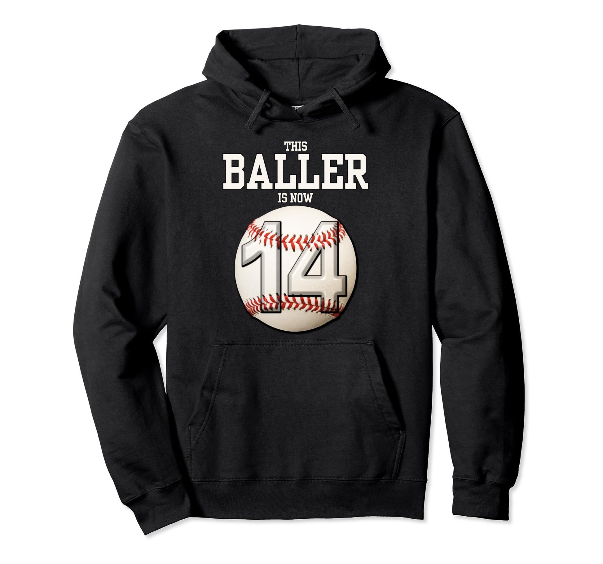 14 Years Old Baseball Themed 14Th Hoodie - Graphic Print Men Women - T-Shirt, Sweatshirt, Hoodie
