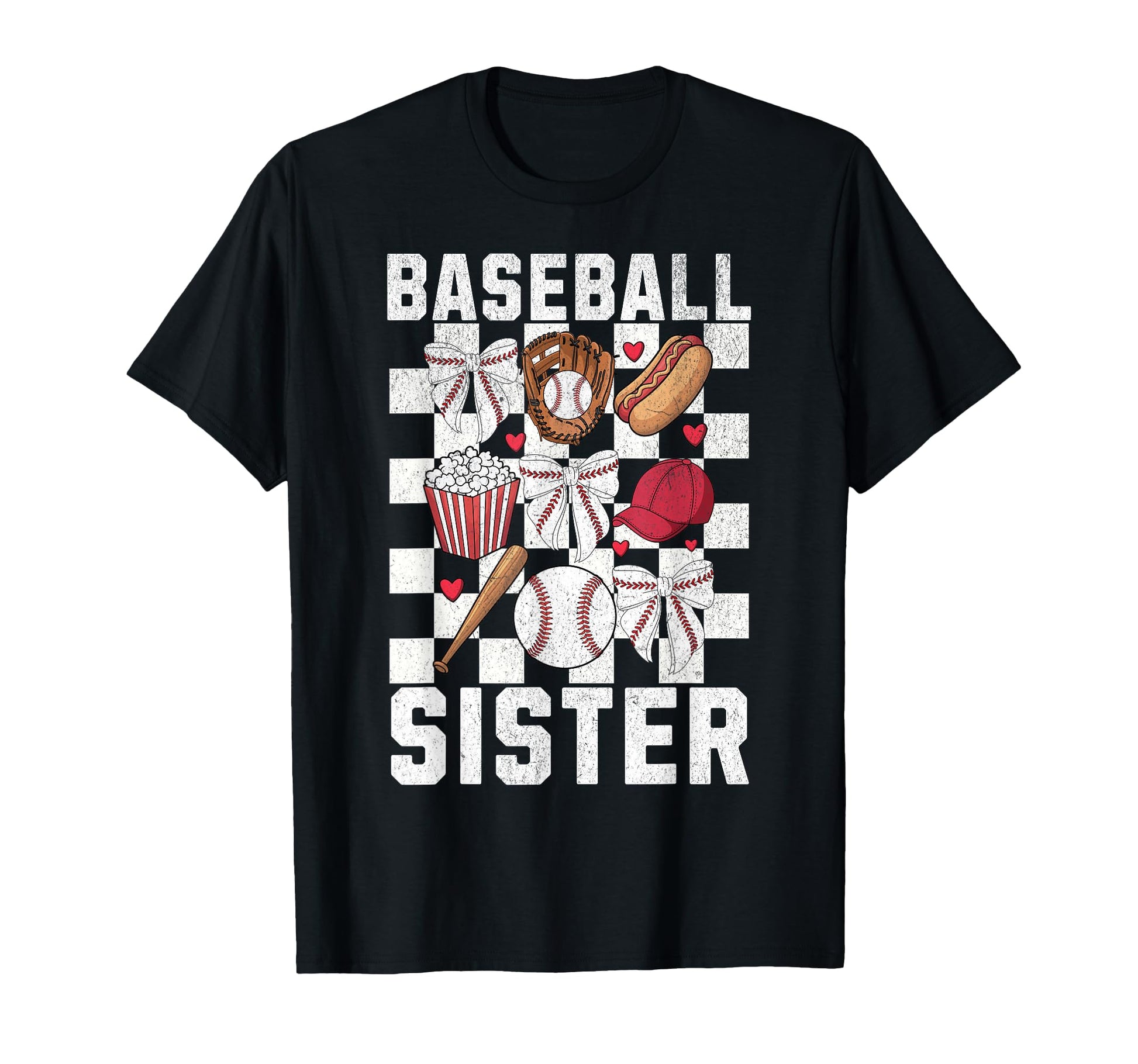 Baseball Sister Sis Coquette Bow T-Shirt - Aesthetic Graphic Men Women - T-Shirt, Sweatshirt, Hoodie