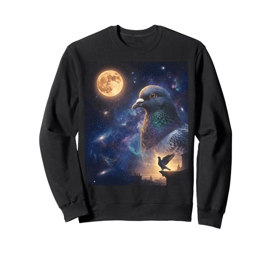 90S Pigeon Cooing Moon Y2K Aesthetic Sweatshirt - Novelty Apparel Men Women - T-Shirt, Sweatshirt, Hoodie