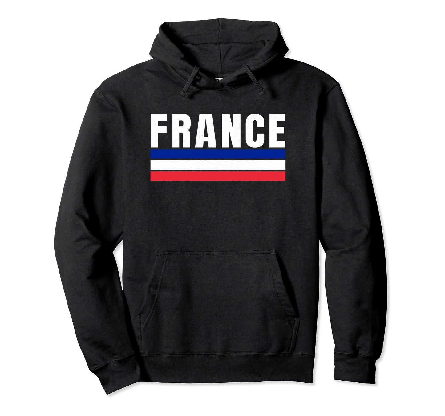 France Blue White Red France Fun Fan Hoodie - Unique Graphic for Adults - T-Shirt, Sweatshirt, Hoodie