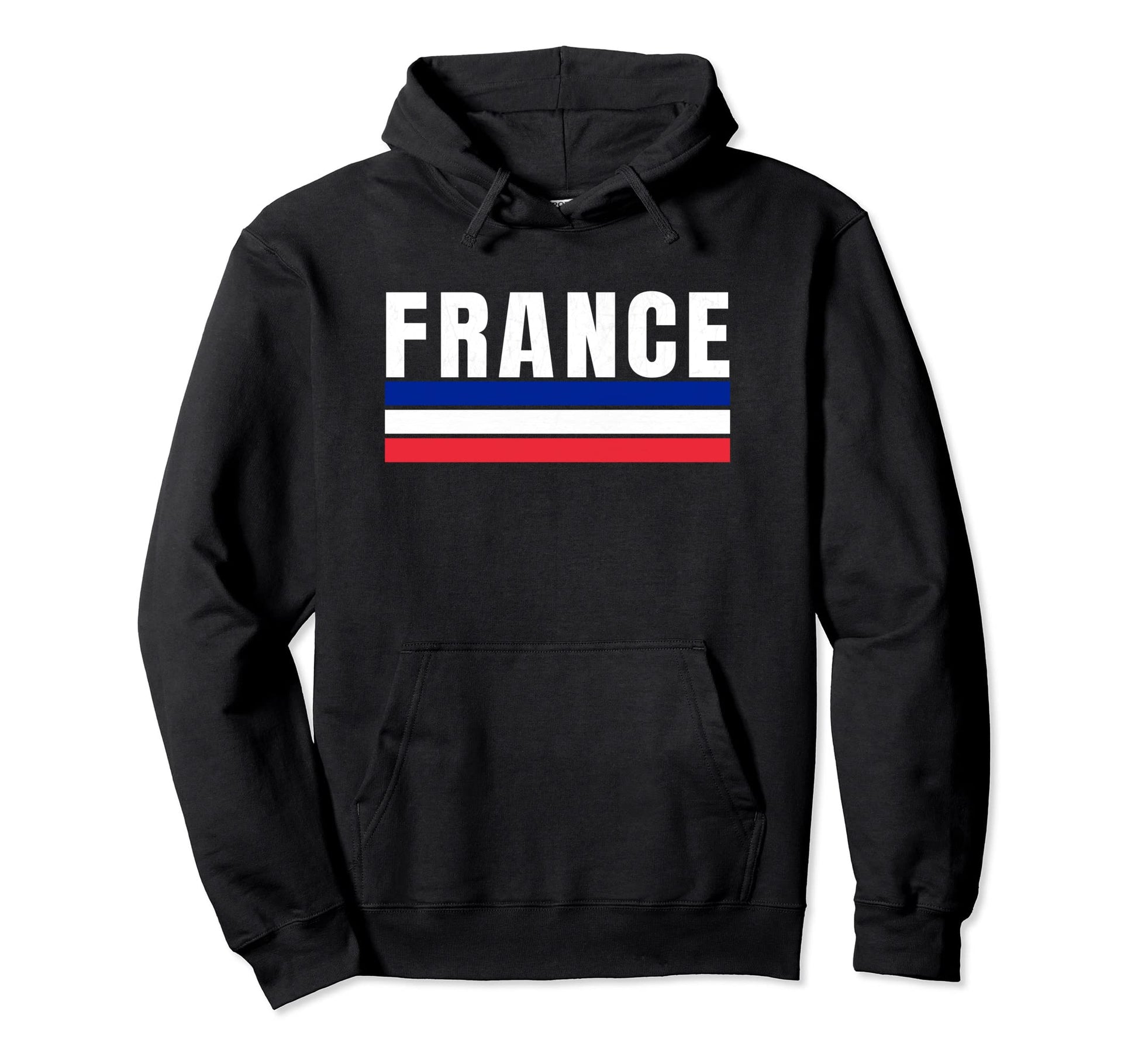 France Blue White Red France Fun Fan Hoodie - Unique Graphic for Adults - T-Shirt, Sweatshirt, Hoodie