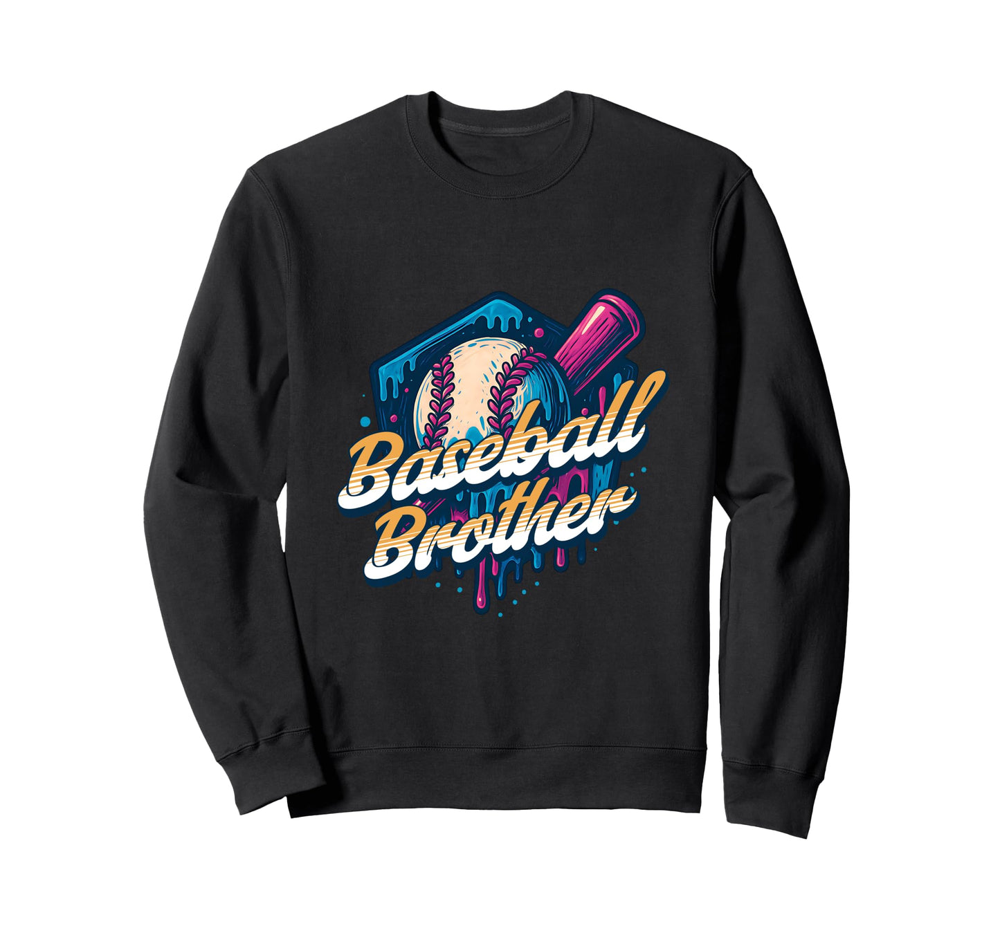 Baseball Brother Birthday Baseball Sweatshirt - Graphic Print Men Women - T-Shirt, Sweatshirt, Hoodie