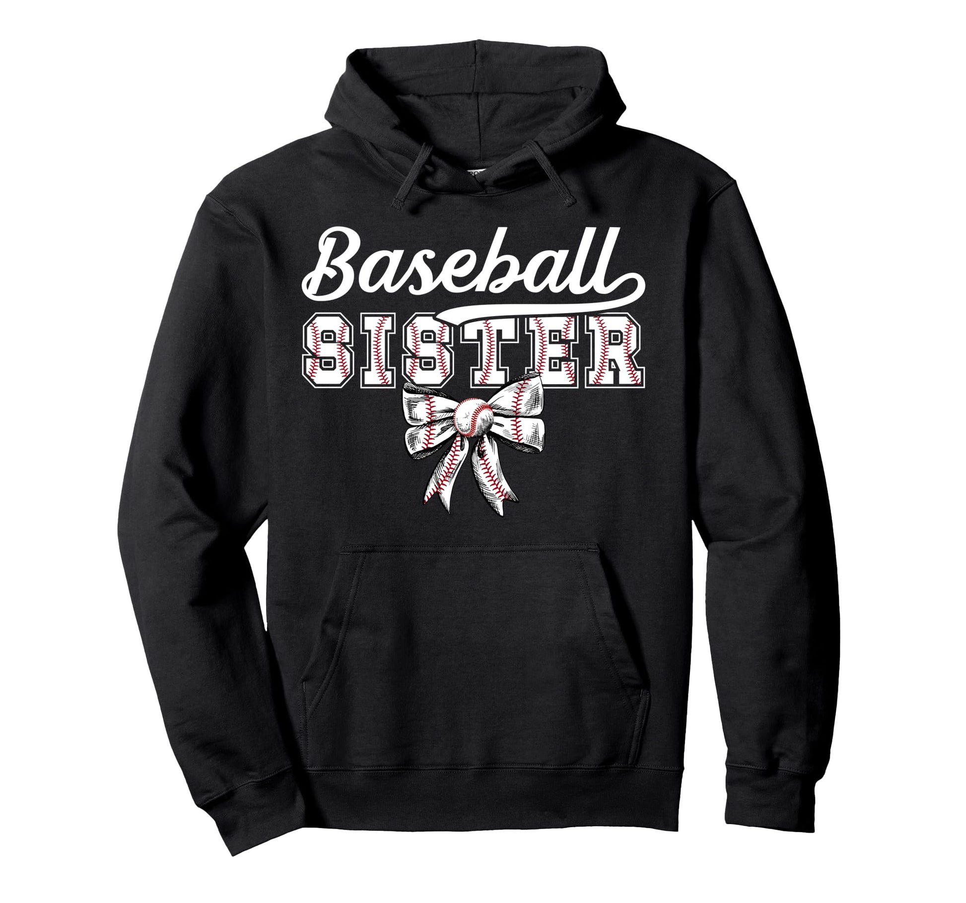 Baseball Sister Coquette Sister Baseball Hoodie - Minimalist Print Unisex - T-Shirt, Sweatshirt, Hoodie