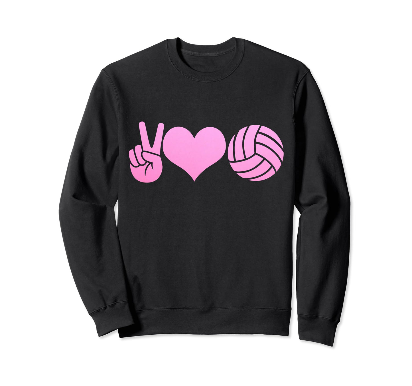 Volleyball Player Peace Love Sweatshirt - Casual Everyday Wear for Adults - T-Shirt, Sweatshirt, Hoodie