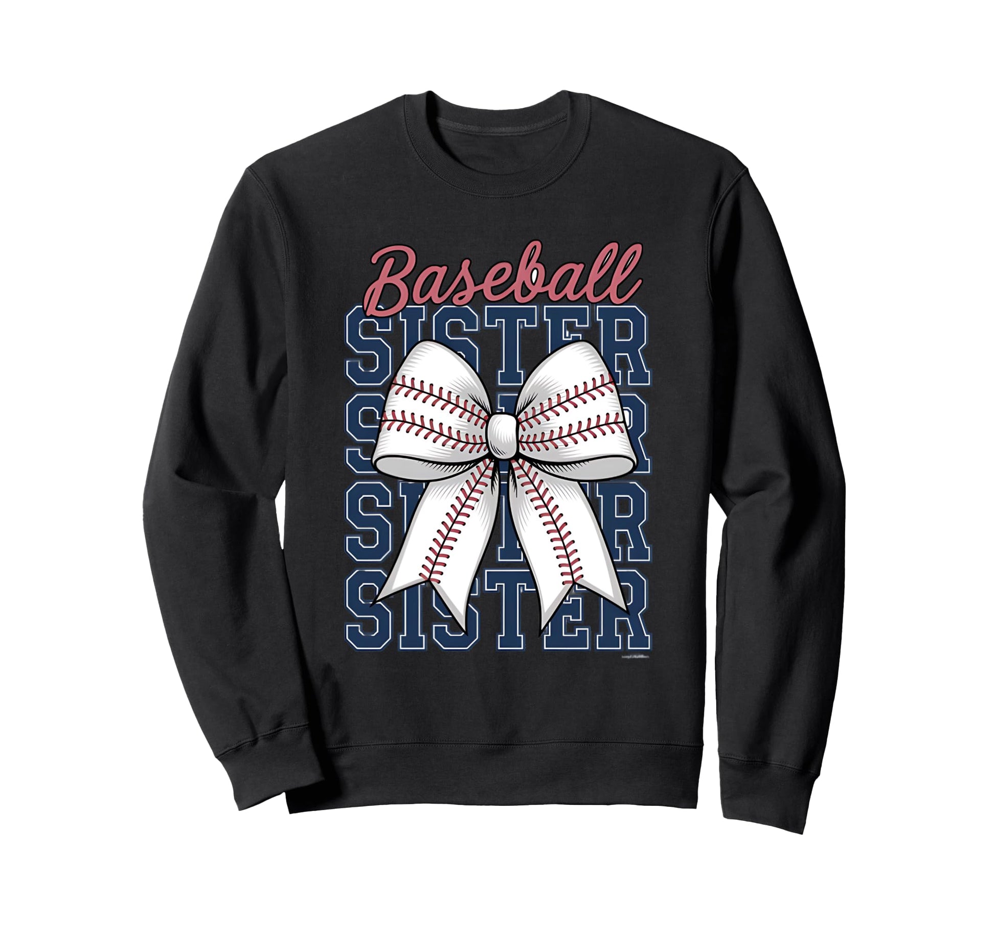 Baseball Sister Coquette Bow Sweatshirt - Trendy Graphic Unisex - T-Shirt, Sweatshirt, Hoodie