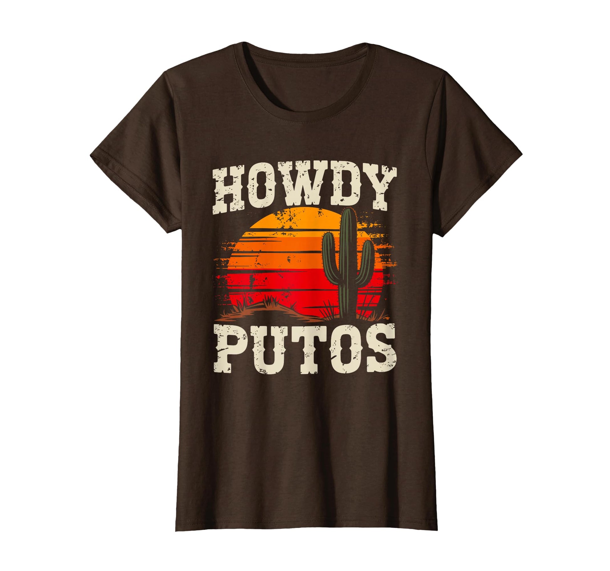 Howdy Putos Cactus Western Howdy T-Shirt - Unique Graphic for Adults - T-Shirt, Sweatshirt, Hoodie