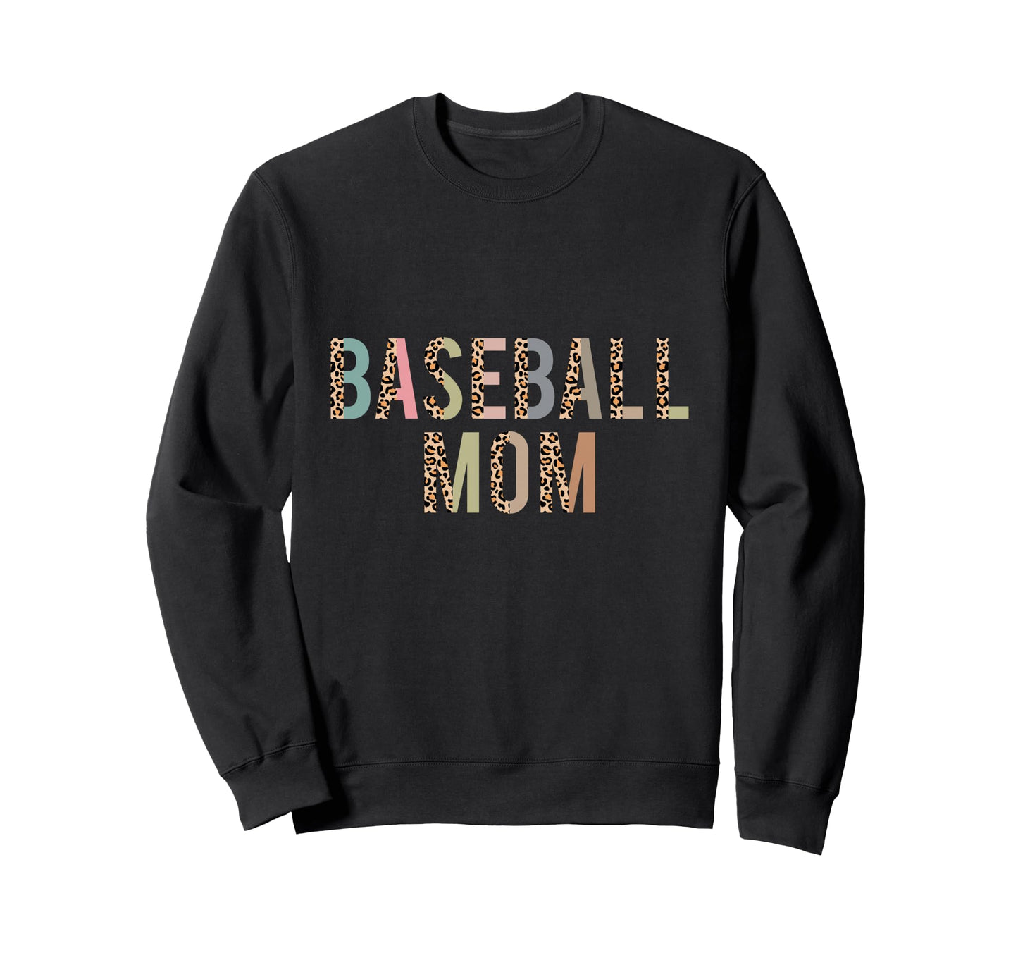Baseball Mom Leopard Baseball Sweatshirt - Streetwear Style Men Women - T-Shirt, Sweatshirt, Hoodie