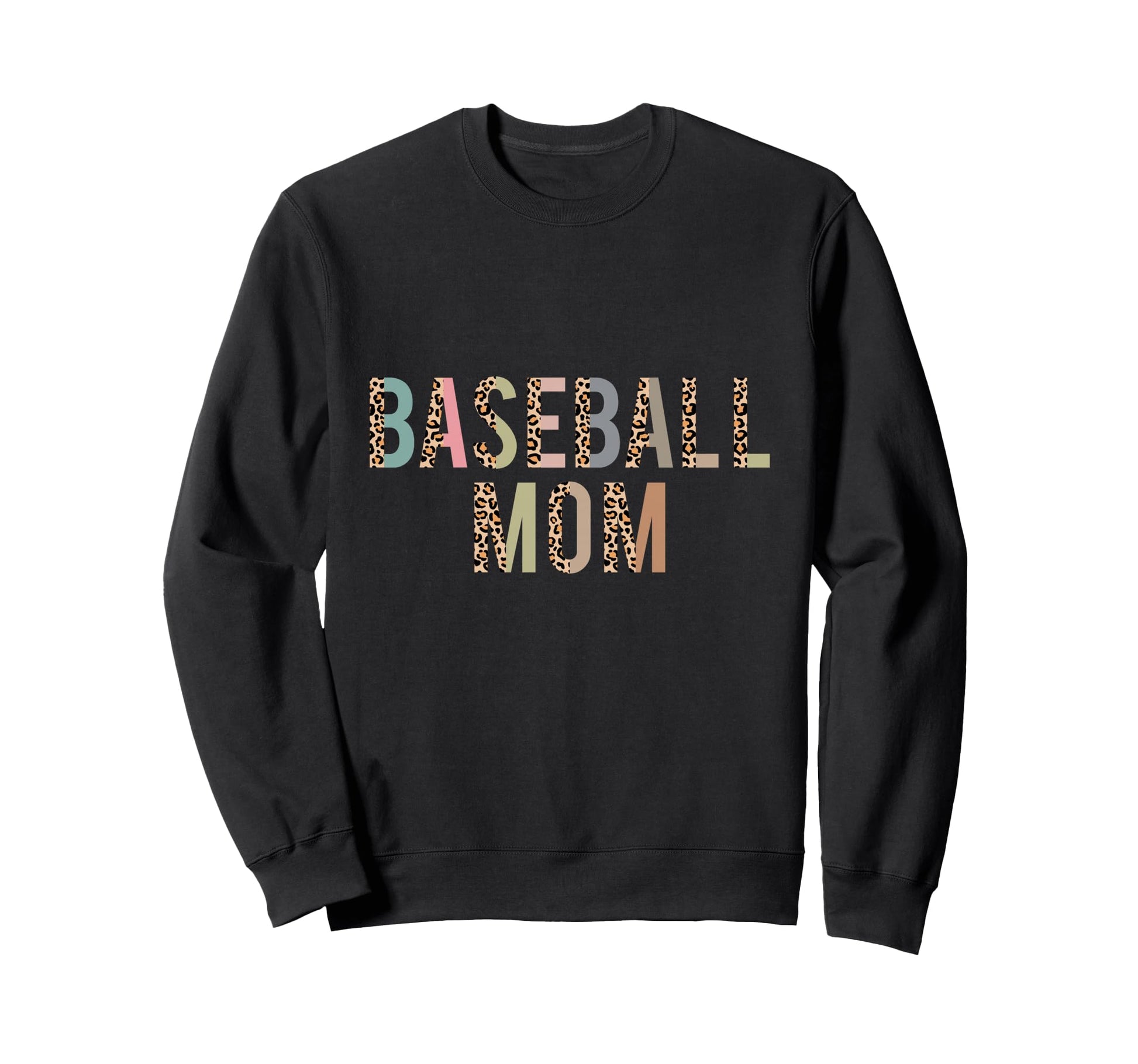 Baseball Mom Leopard Baseball Sweatshirt - Streetwear Style Men Women - T-Shirt, Sweatshirt, Hoodie