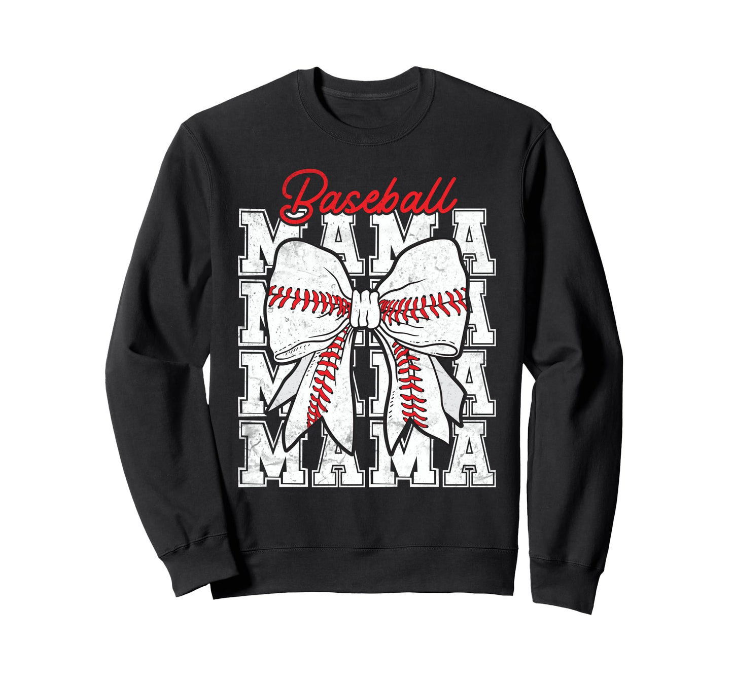 Baseball Mama Coquette Bow Game Day Sweatshirt - Custom Art Print Unisex - T-Shirt, Sweatshirt, Hoodie