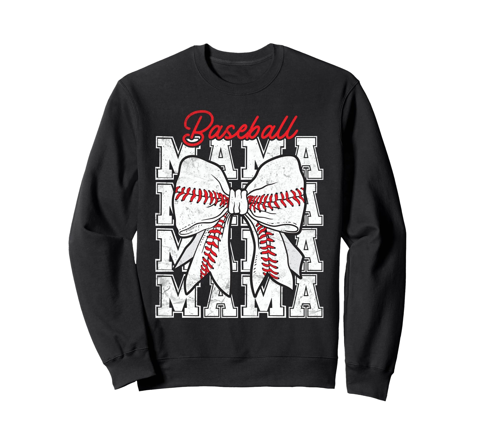 Baseball Mama Coquette Bow Game Day Sweatshirt - Custom Art Print Unisex - T-Shirt, Sweatshirt, Hoodie