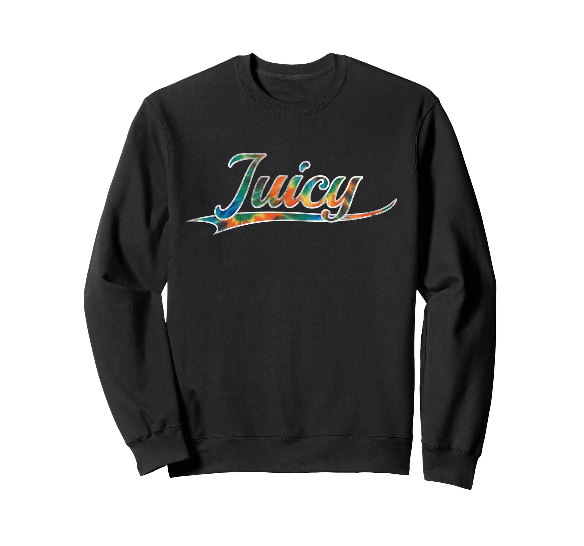 Juicy Y2K Aesthetic Tie Dye Sweatshirt - Casual Everyday Wear Men Women - T-Shirt, Sweatshirt, Hoodie