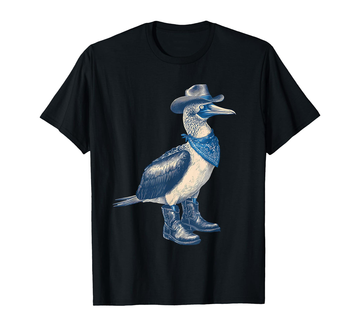 Blue Footed Booby Cowboy Cowgirl Western T-Shirt - Unique Graphic Unisex - T-Shirt, Sweatshirt, Hoodie