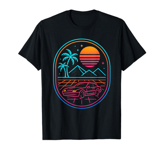80S Synthwave T-Shirt - Casual Everyday Wear Men Women - T-Shirt, Sweatshirt, Hoodie