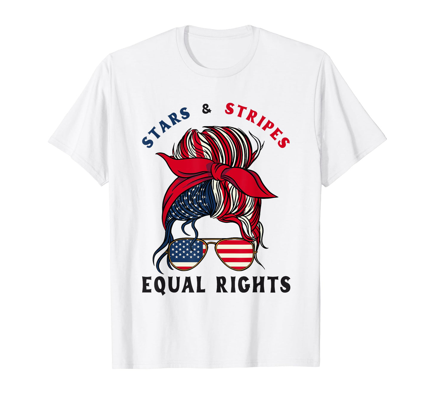 Patriotic 4Th July Messy Stars Stripes T-Shirt - Trendy Graphic for Adults - T-Shirt, Sweatshirt, Hoodie
