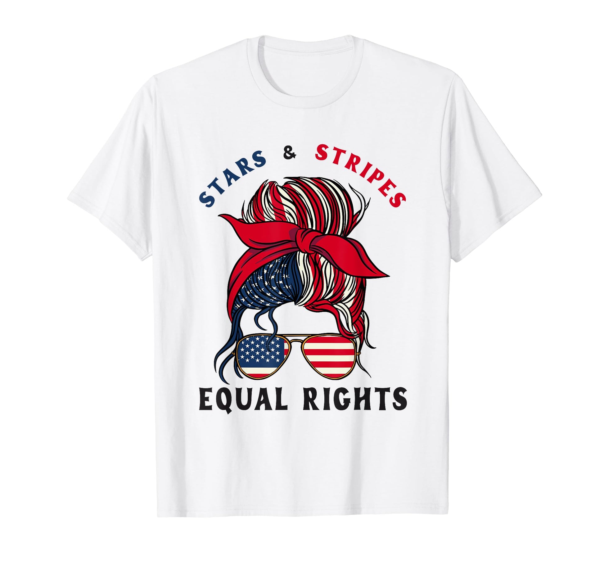 Patriotic 4Th July Messy Stars Stripes T-Shirt - Trendy Graphic for Adults - T-Shirt, Sweatshirt, Hoodie