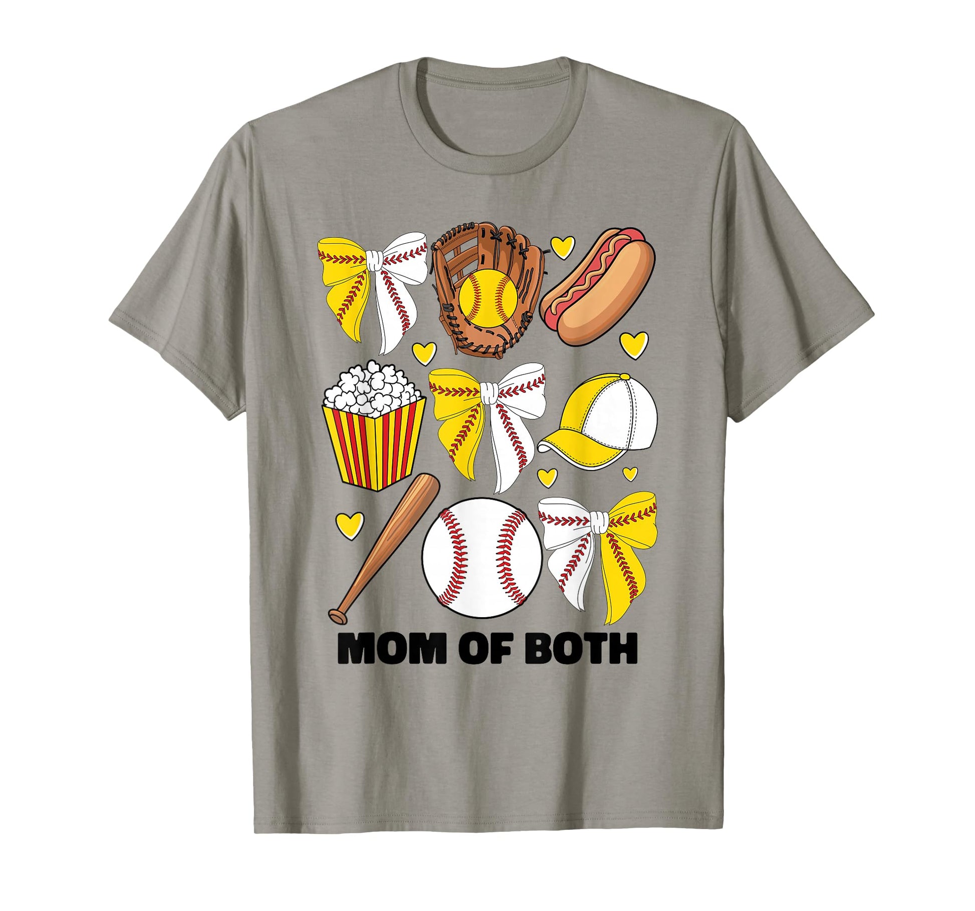 Mom Both Baseball And Softball Mom T-Shirt - Novelty Apparel Men Women - T-Shirt, Sweatshirt, Hoodie