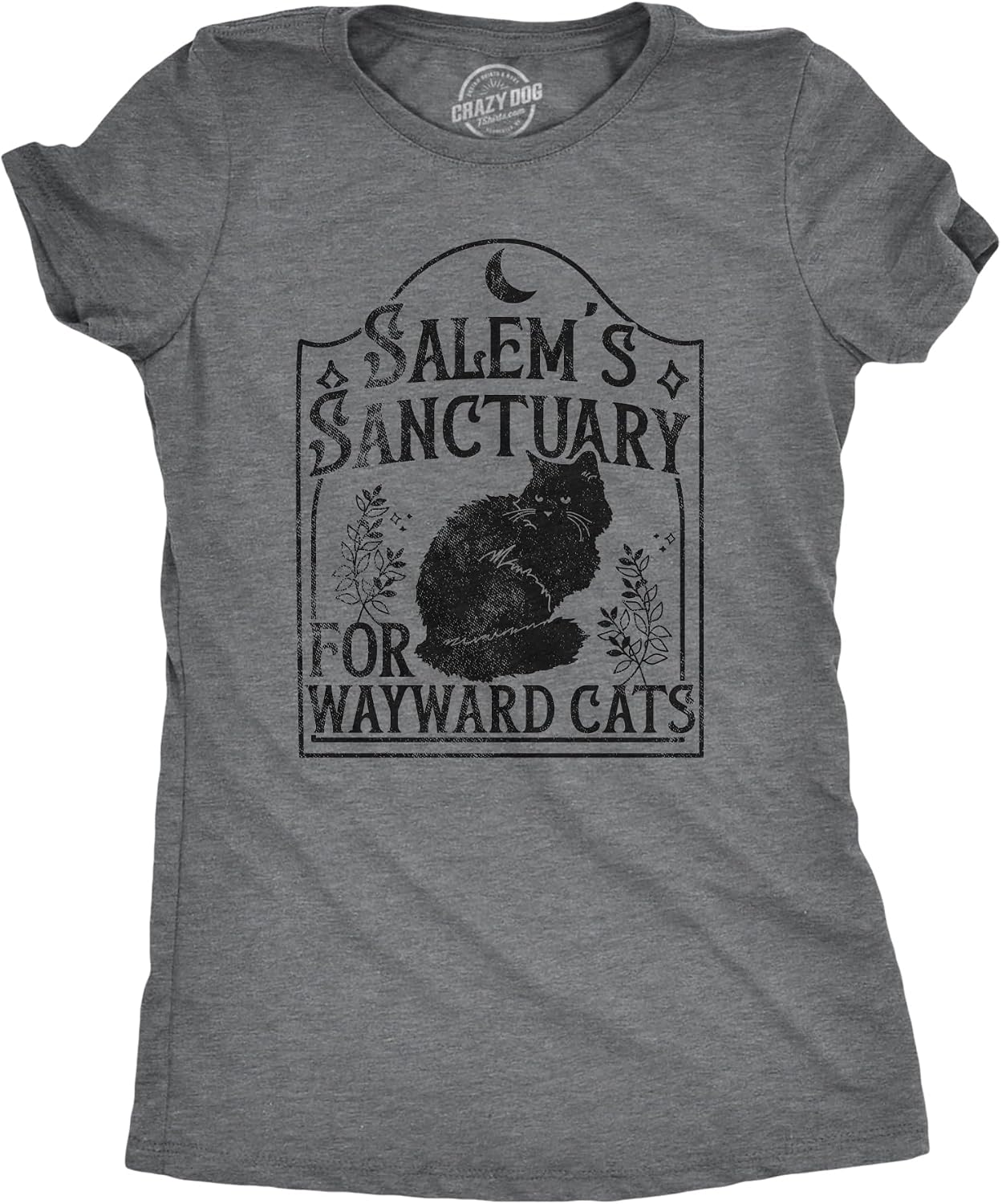 Womens Salems Sanctuary for Wayward Cats Funny Spooky - Adult & Kids T-Shirts, Sweatshirts & Hoodies apparel design preview 1
