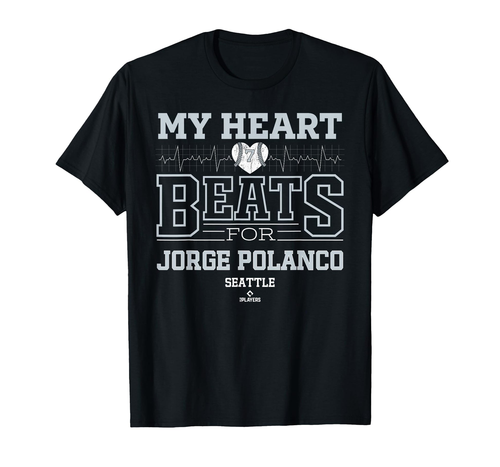 My Heart Beats Jorge Polanco Seattle T-Shirt - Custom Art Print Men Women - T-Shirt, Sweatshirt, Hoodie