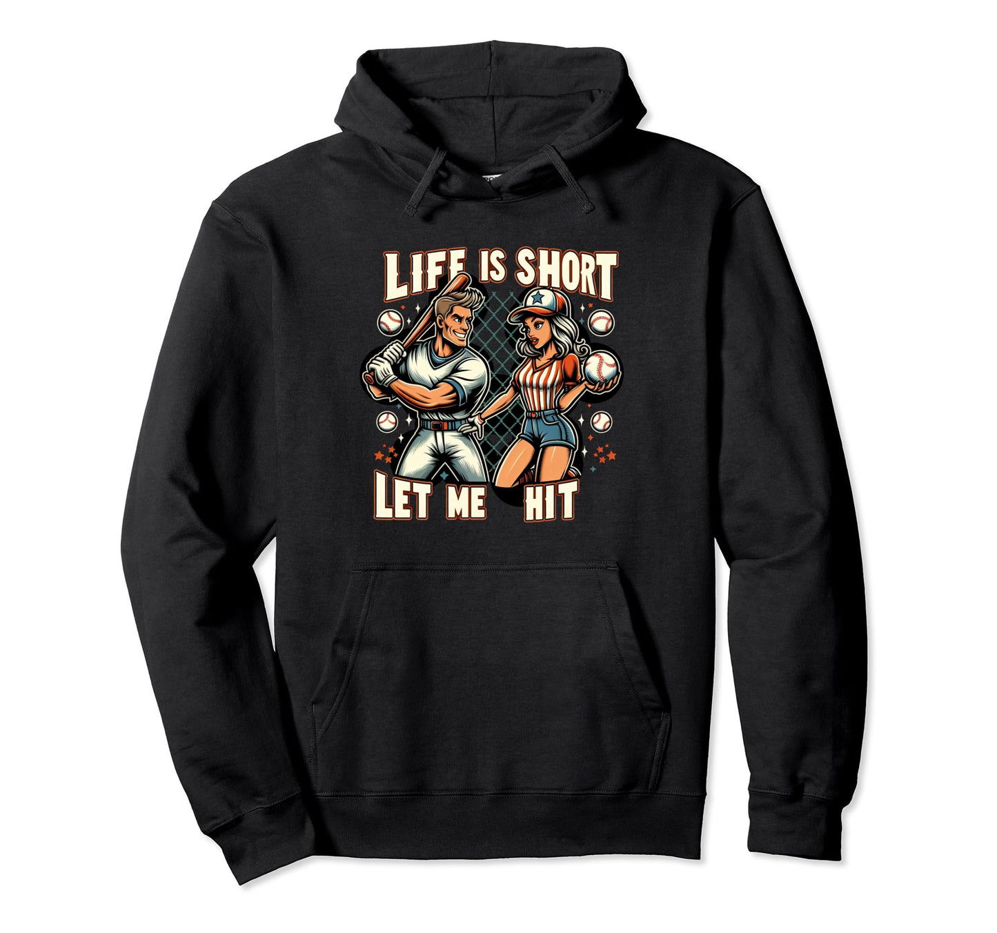 Funny Baseball Hoodie - Aesthetic Graphic Unisex - T-Shirt, Sweatshirt, Hoodie