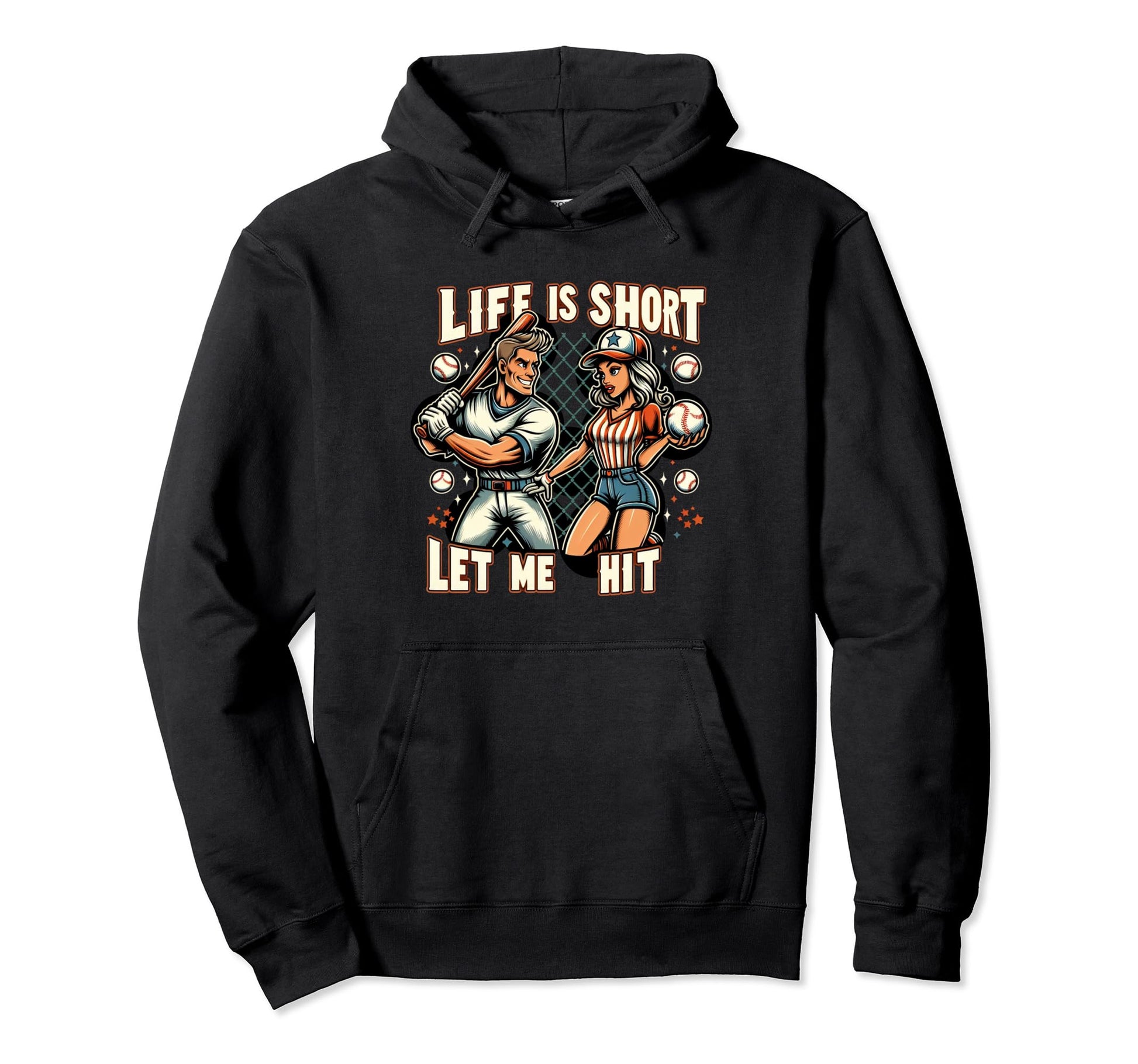 Funny Baseball Hoodie - Aesthetic Graphic Unisex - T-Shirt, Sweatshirt, Hoodie
