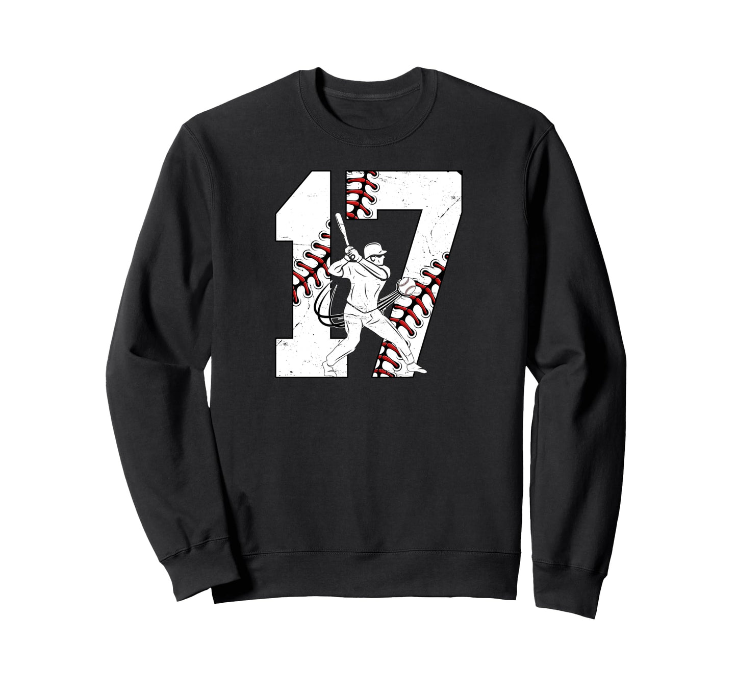 17Th Birthday Baseball Seventeen Sweatshirt - Fun Novelty Design Men Women - T-Shirt, Sweatshirt, Hoodie