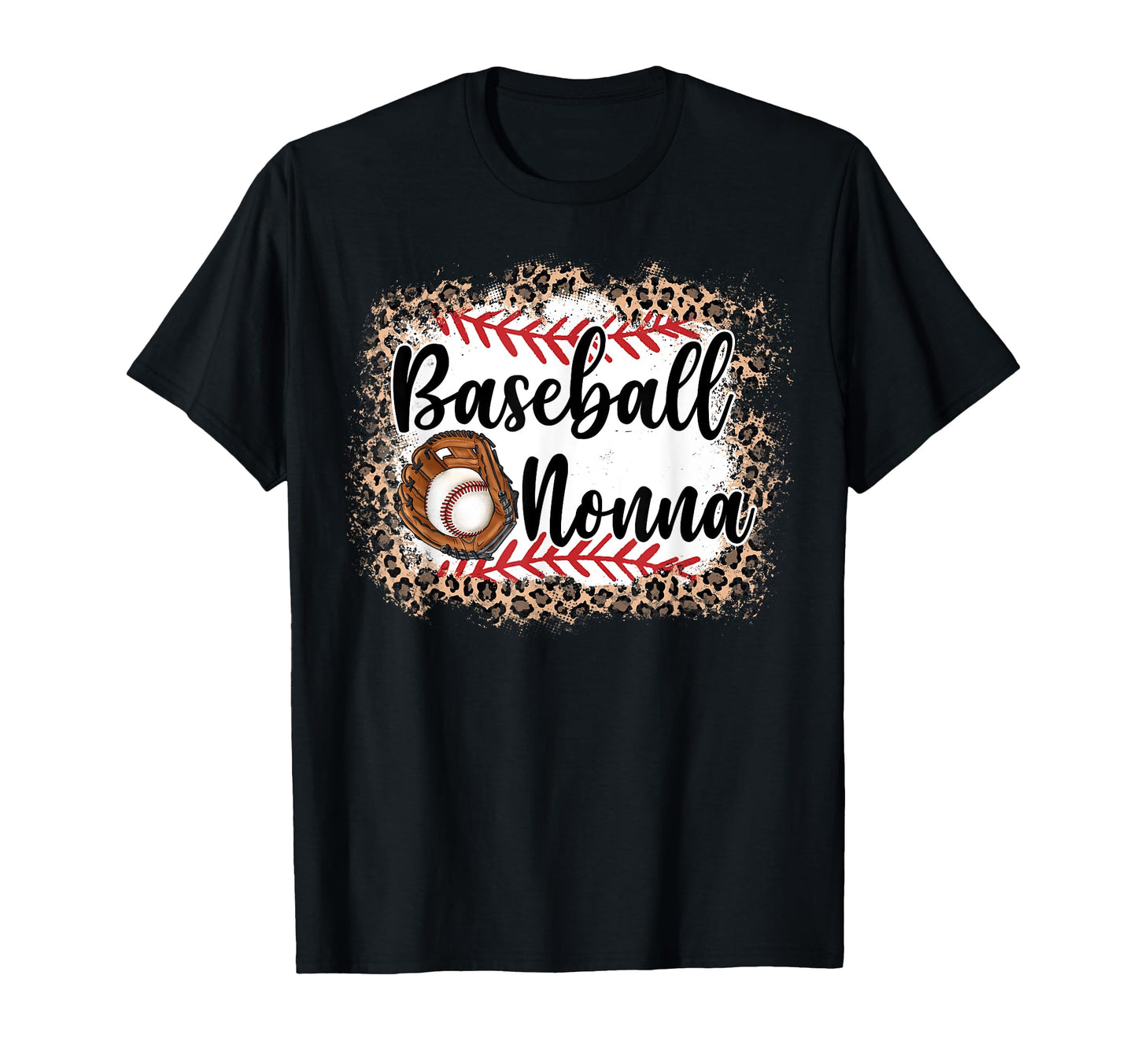 Baseball Nonna Leopard Baseball Pride T-Shirt - Unique Graphic Unisex - T-Shirt, Sweatshirt, Hoodie