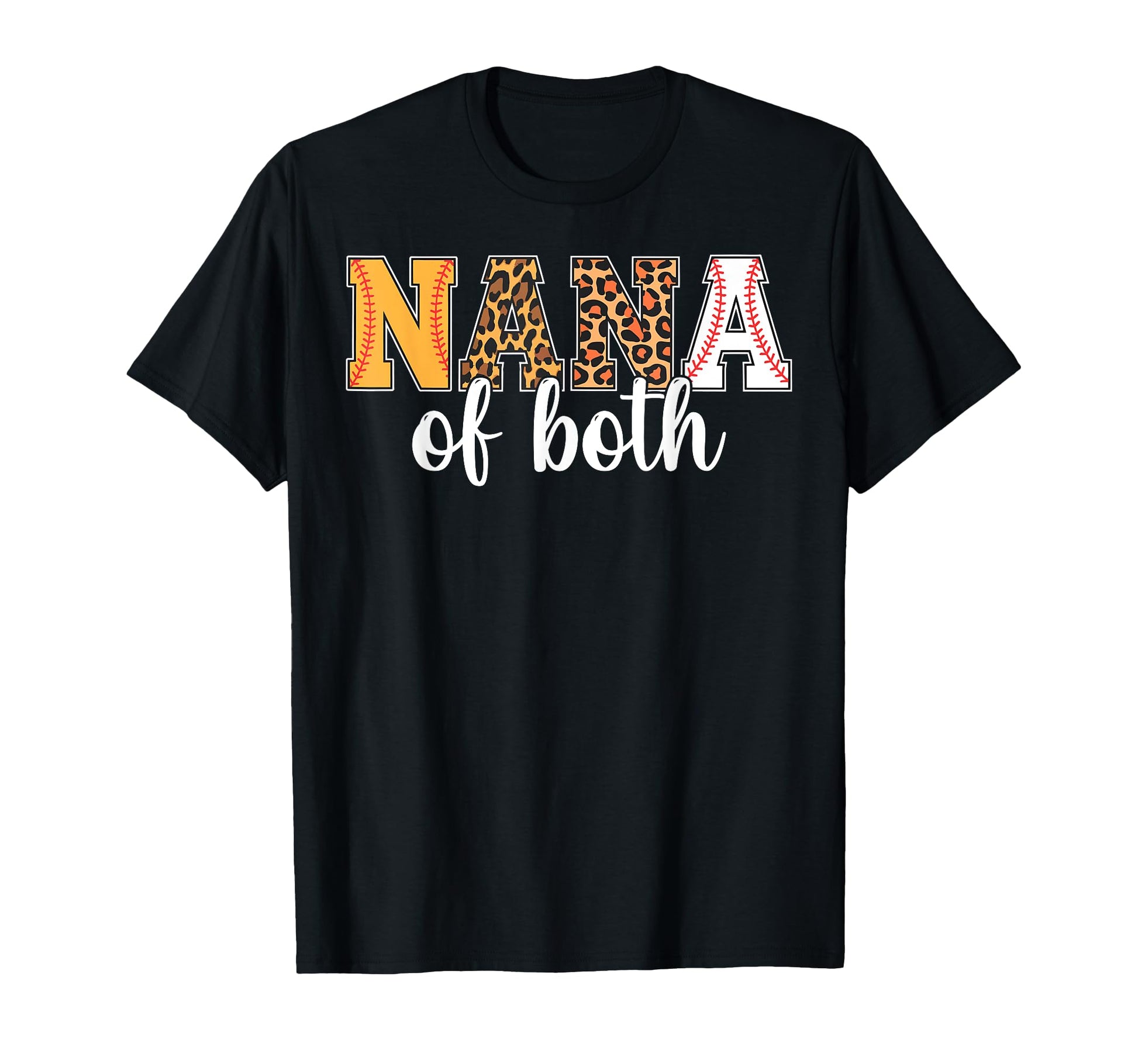 Leopard Nana Both Baseball Softball T-Shirt - Graphic Print Men Women - T-Shirt, Sweatshirt, Hoodie