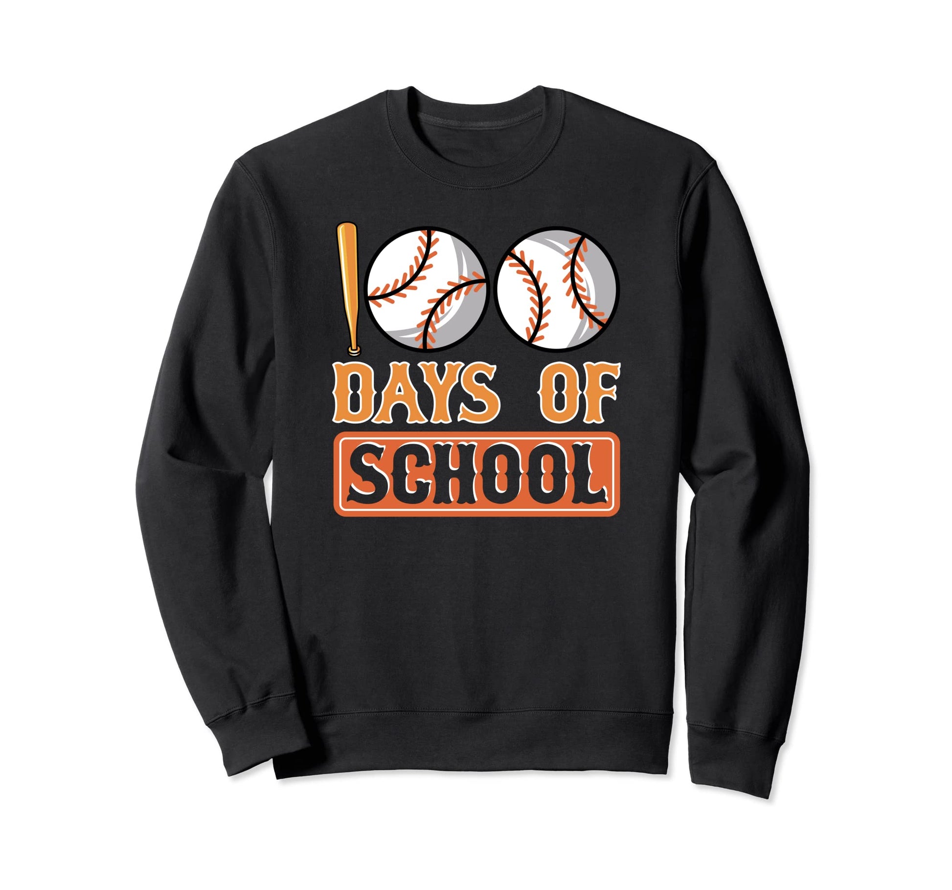 100 Days School Themed Baseball Sweatshirt - Graphic Print for Adults - T-Shirt, Sweatshirt, Hoodie