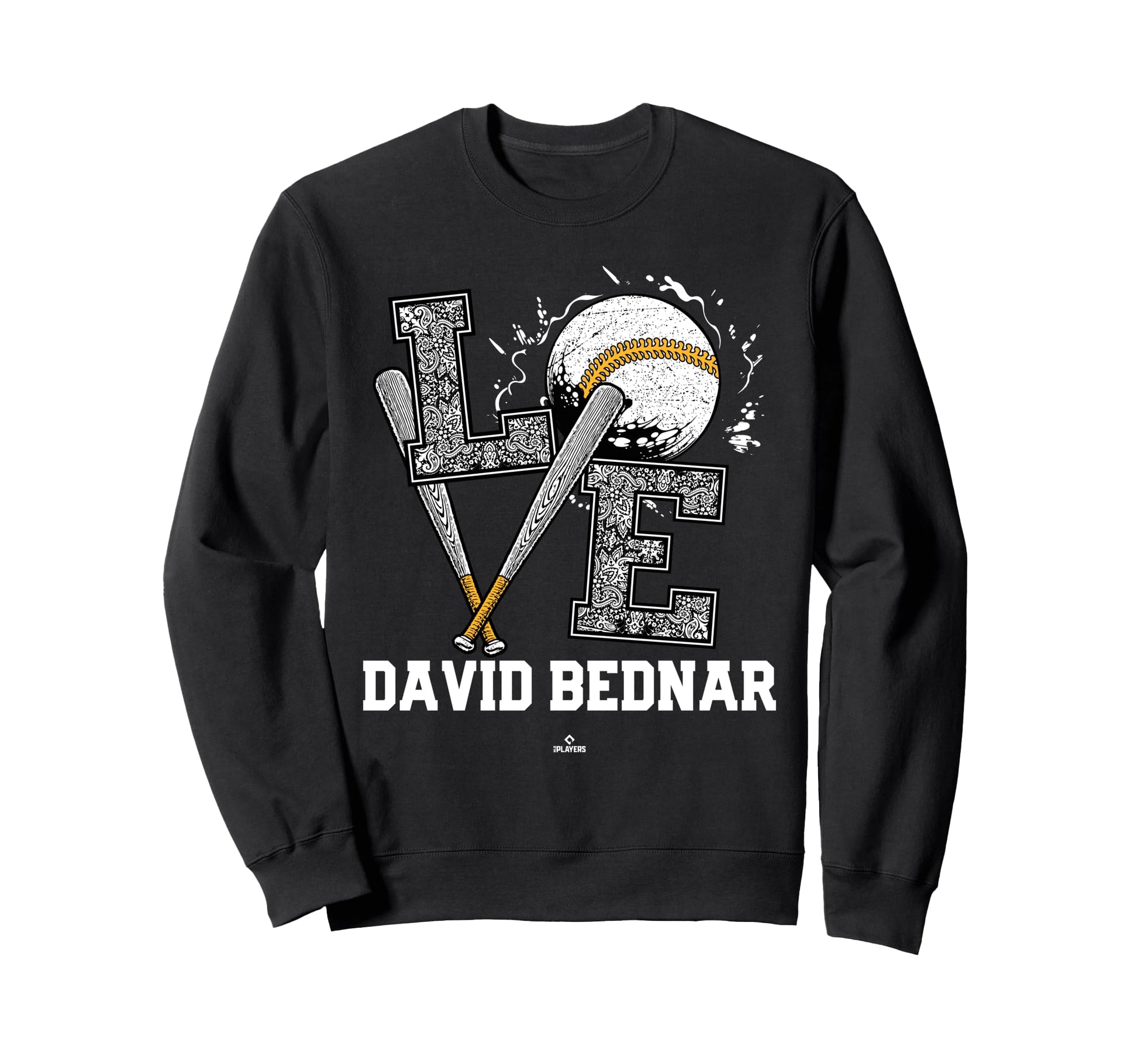 Distressed Baseball Love David Sweatshirt - Trendy Graphic for Adults - T-Shirt, Sweatshirt, Hoodie