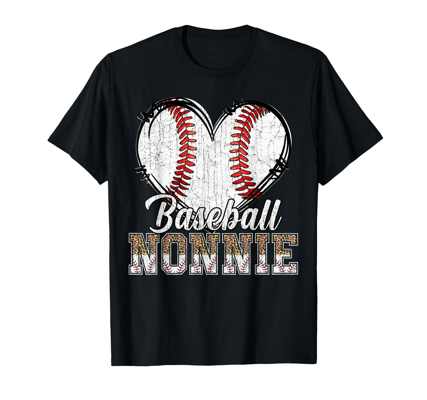 Softball Baseball Nonnie Heart T-Shirt - Casual Everyday Wear Men Women - T-Shirt, Sweatshirt, Hoodie