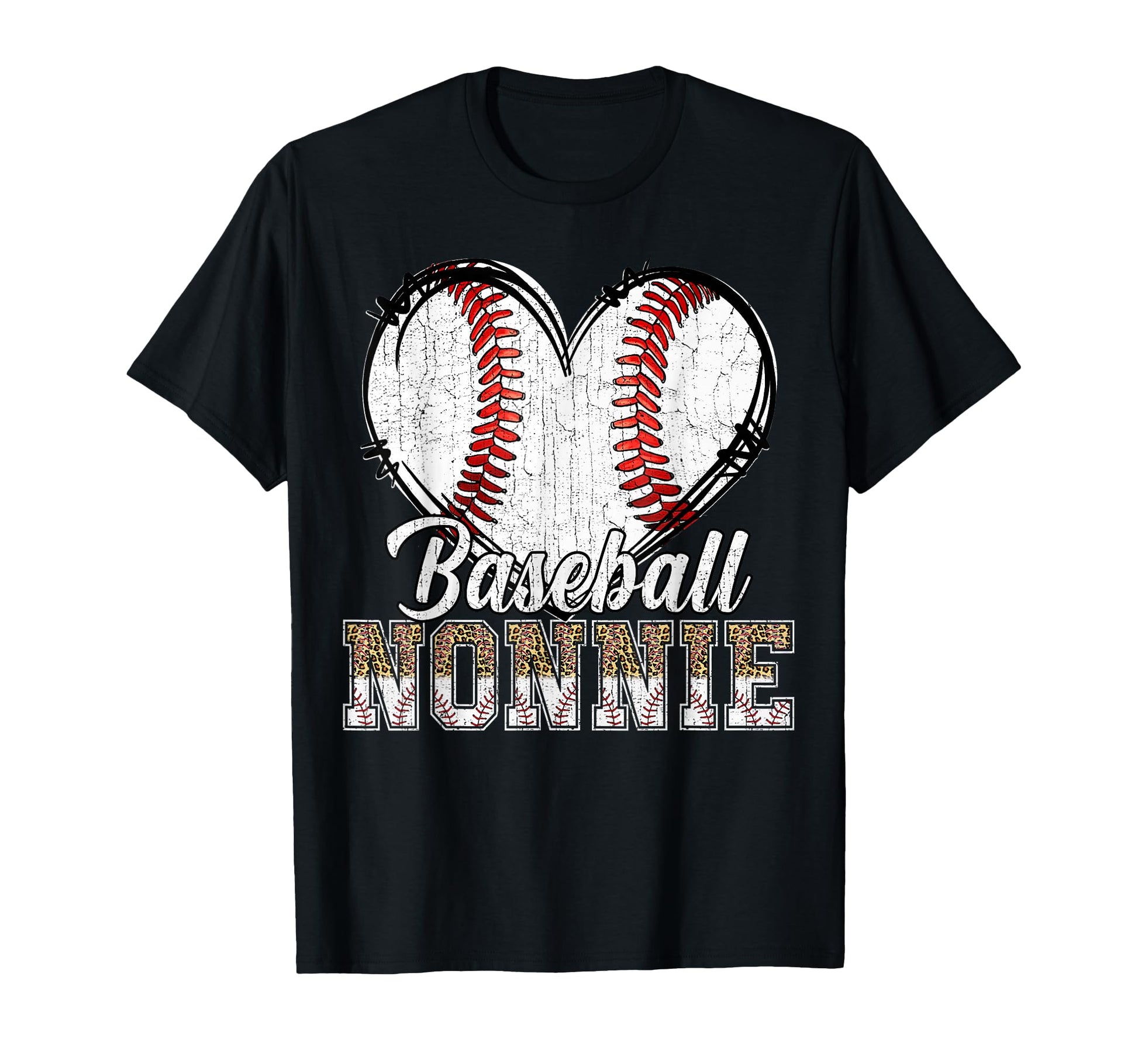 Softball Baseball Nonnie Heart T-Shirt - Casual Everyday Wear Men Women - T-Shirt, Sweatshirt, Hoodie