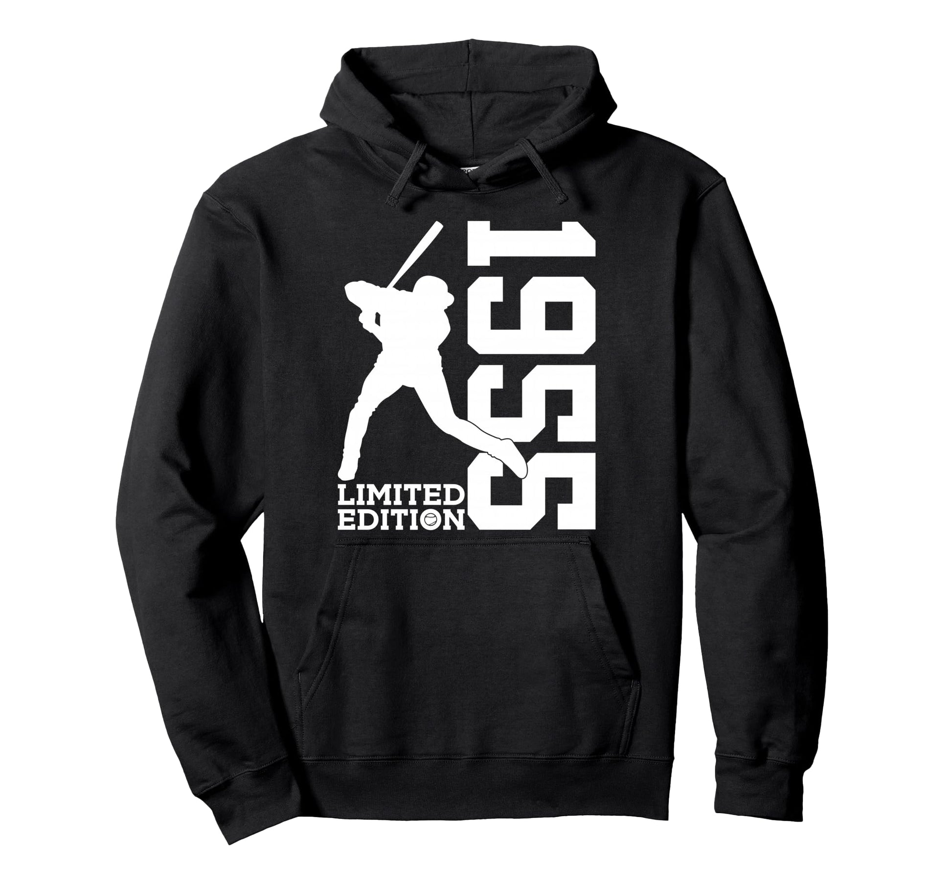 71St Birthday Baseball 1955 Hoodie - Fun Novelty Design for Adults - T-Shirt, Sweatshirt, Hoodie