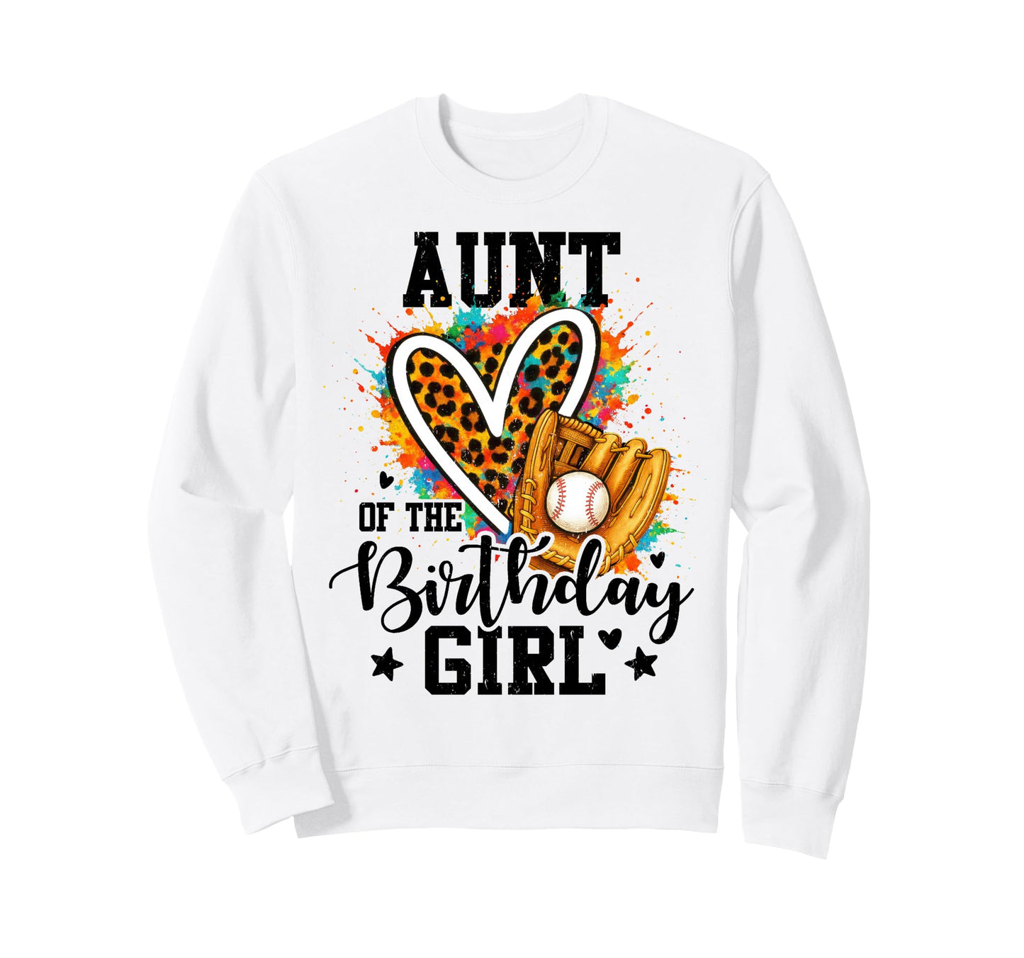 Aunt Birthday Baseball Colorful Sweatshirt - Minimalist Print for Adults - T-Shirt, Sweatshirt, Hoodie