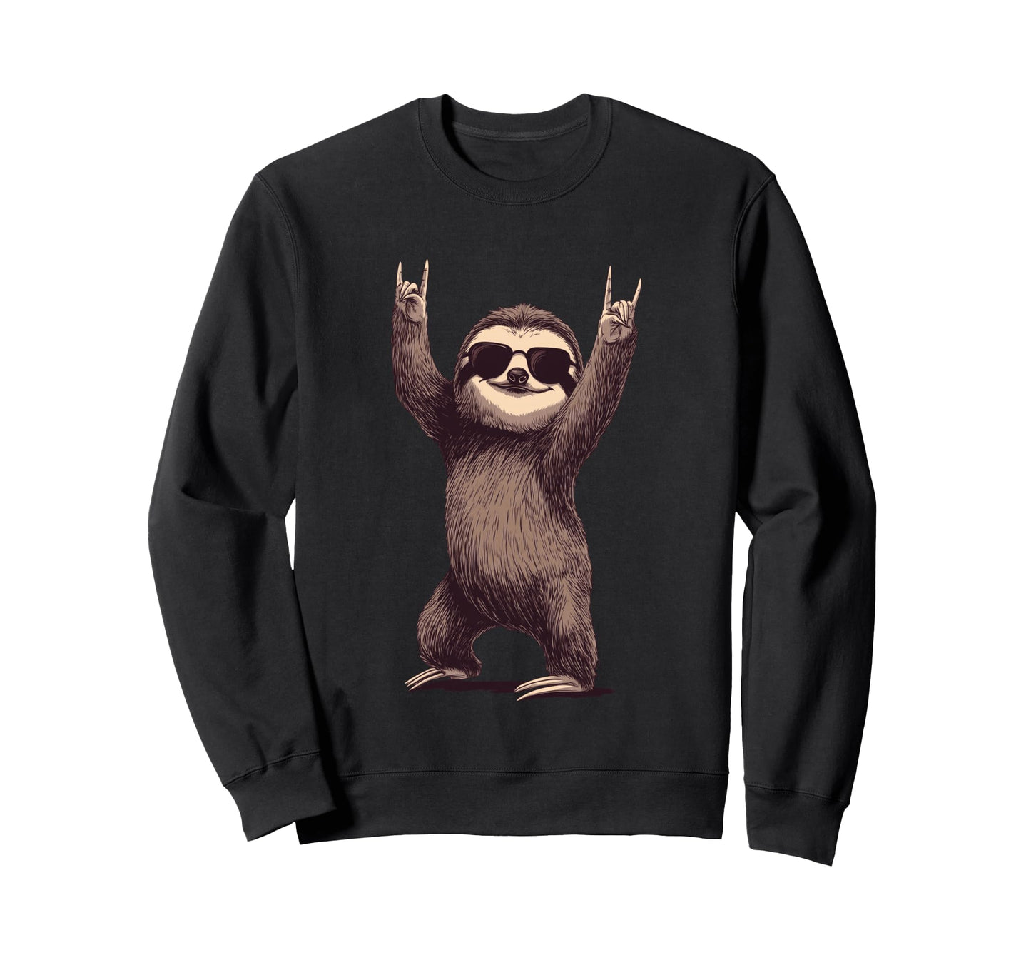 Sloth Rock Funny Animal Lover Sweatshirt - Casual Everyday Wear Unisex - T-Shirt, Sweatshirt, Hoodie