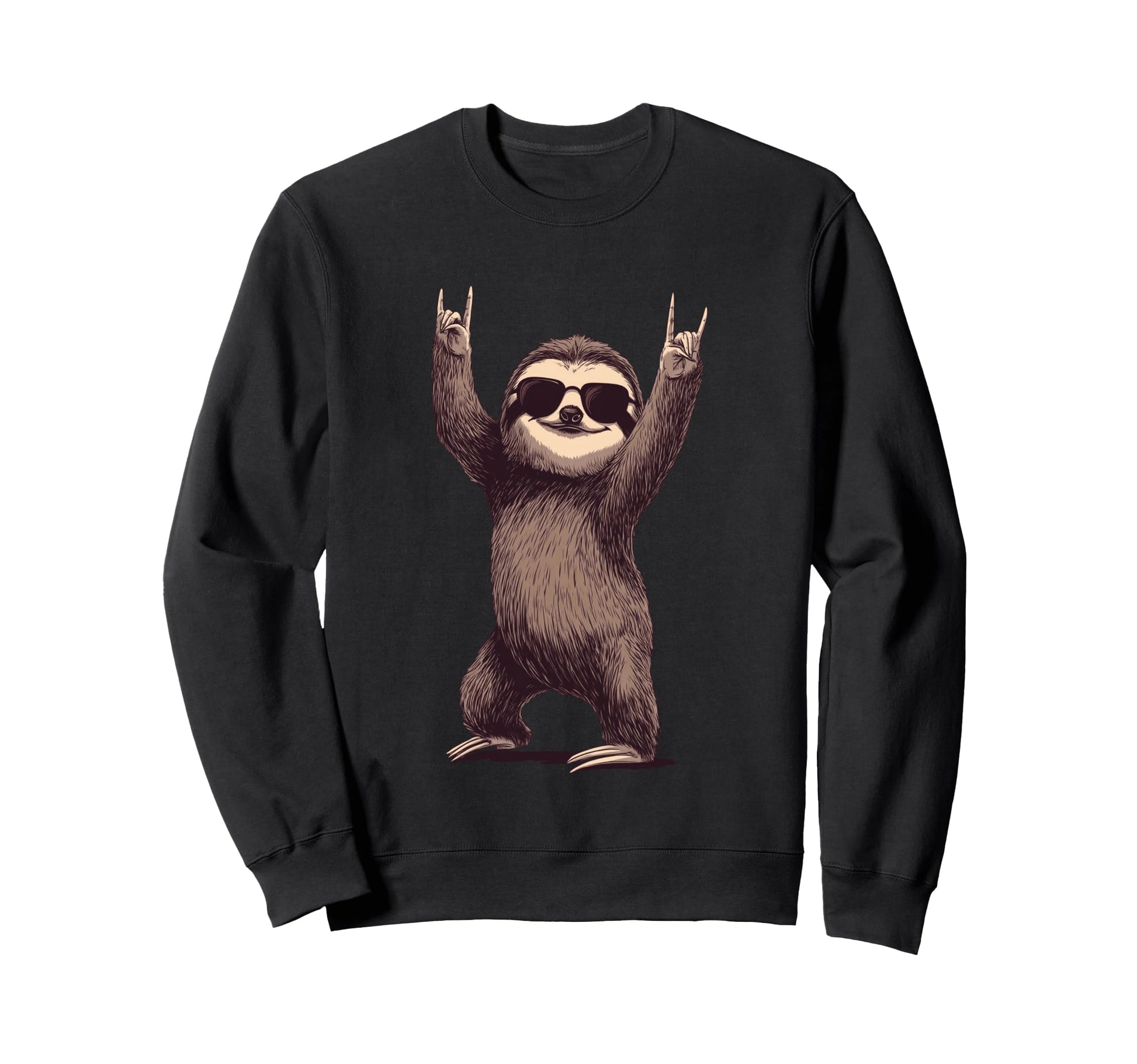 Sloth Rock Funny Animal Lover Sweatshirt - Casual Everyday Wear Unisex - T-Shirt, Sweatshirt, Hoodie