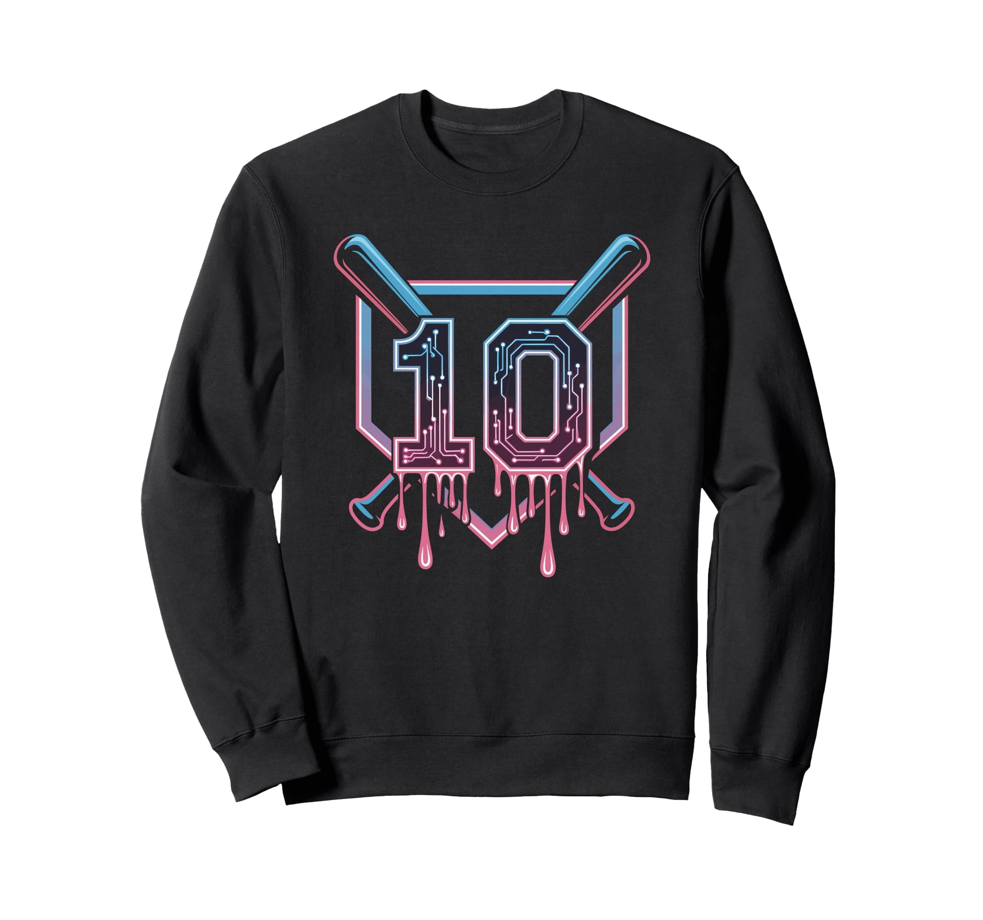 Birthday Baseball Fun Big 10 Sweatshirt - Aesthetic Graphic Unisex - T-Shirt, Sweatshirt, Hoodie
