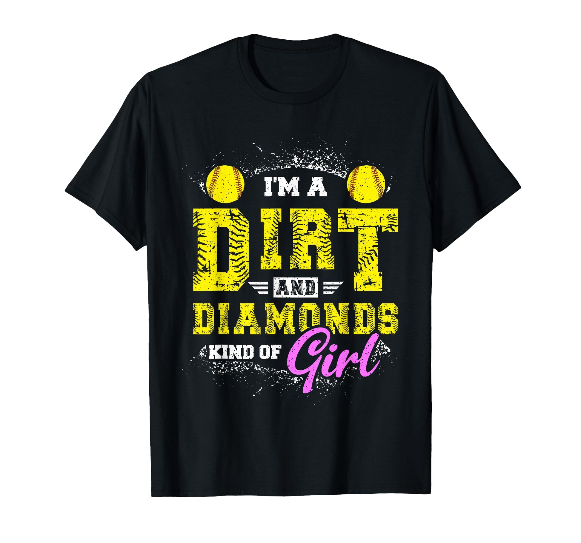 Im Dirt And Diamond Kind Softball T-Shirt - Minimalist Print Men Women - T-Shirt, Sweatshirt, Hoodie