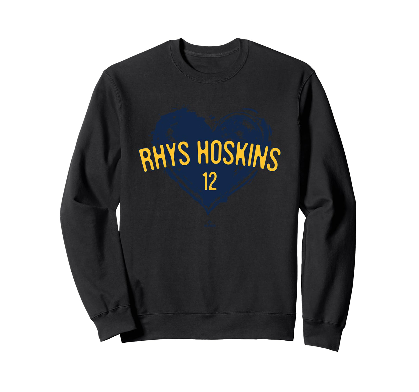Distressed Heart Rhys Hoskins Sweatshirt - Fun Novelty Design for Adults - T-Shirt, Sweatshirt, Hoodie