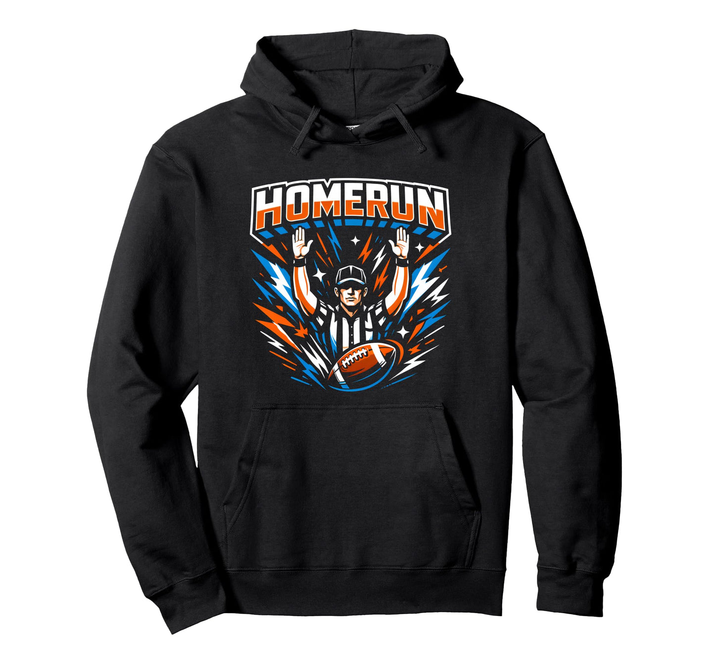 Funny Football Referee Touchdown Hoodie - Custom Art Print for Adults - T-Shirt, Sweatshirt, Hoodie