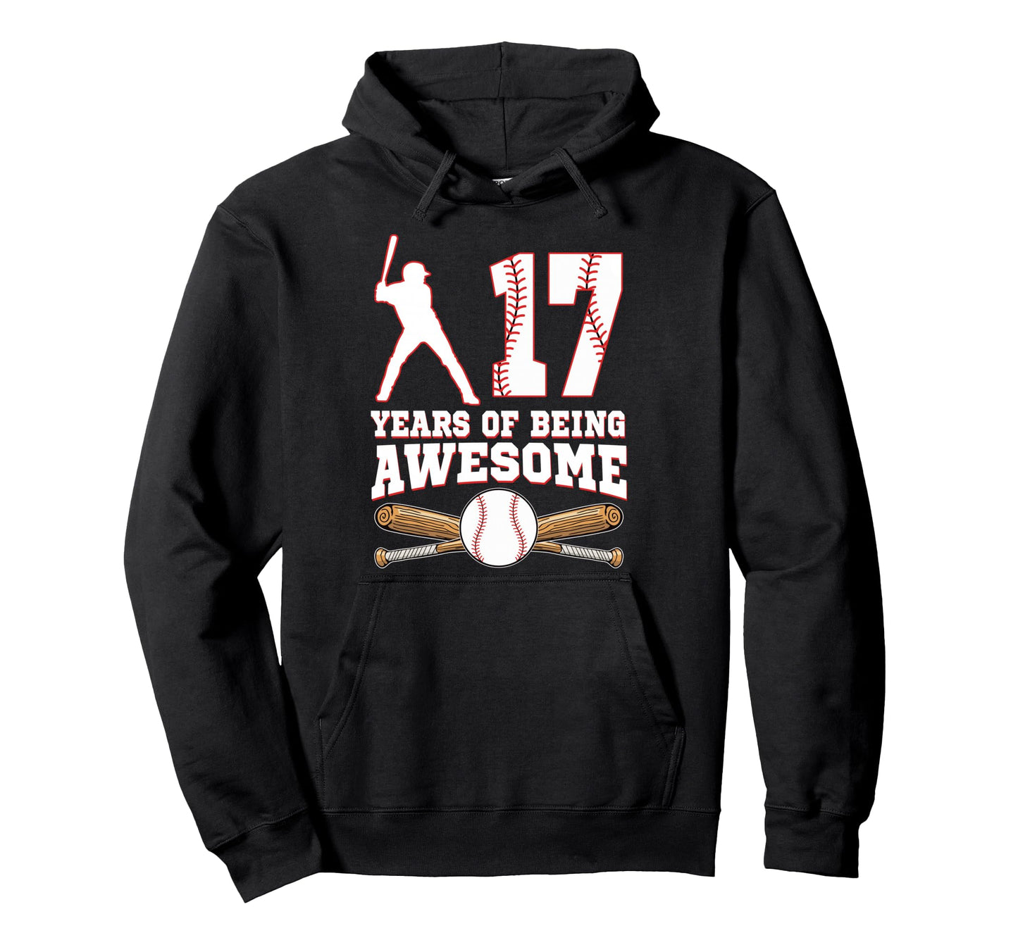 17 Years Being Awesome 17Th Birthday Hoodie - Custom Art Print for Adults - T-Shirt, Sweatshirt, Hoodie