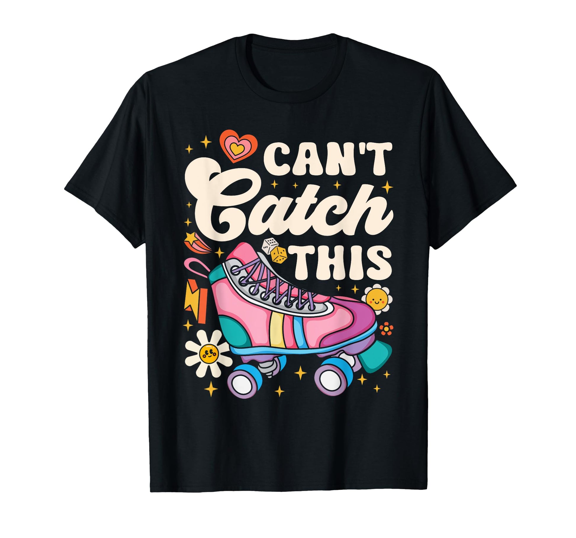 Roller Skating Skate 1970S Cant Catch T-Shirt - Graphic Print for Adults - T-Shirt, Sweatshirt, Hoodie