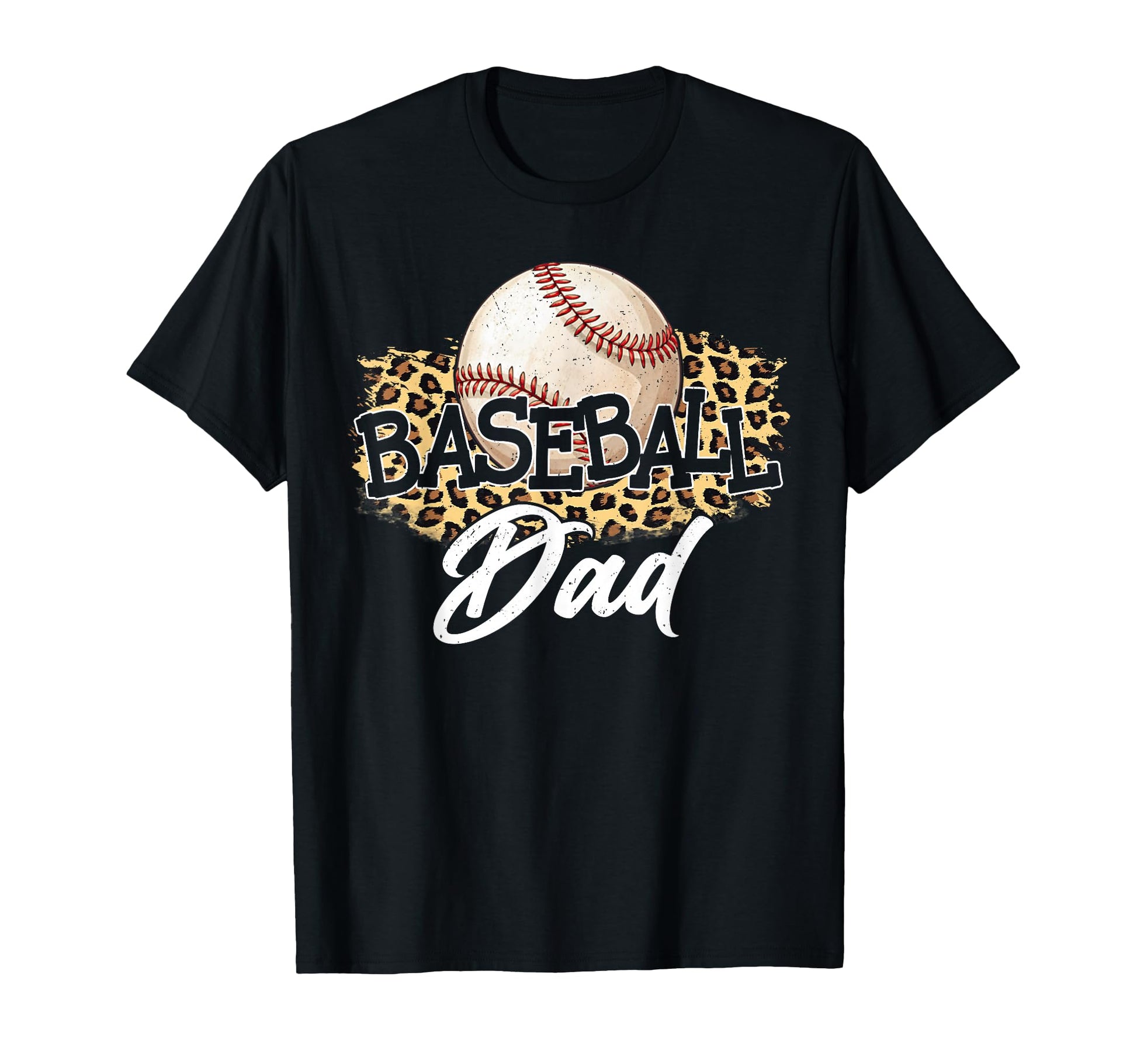 Baseball Dad Leopard Baseball Lover T-Shirt - Graphic Print Unisex - T-Shirt, Sweatshirt, Hoodie