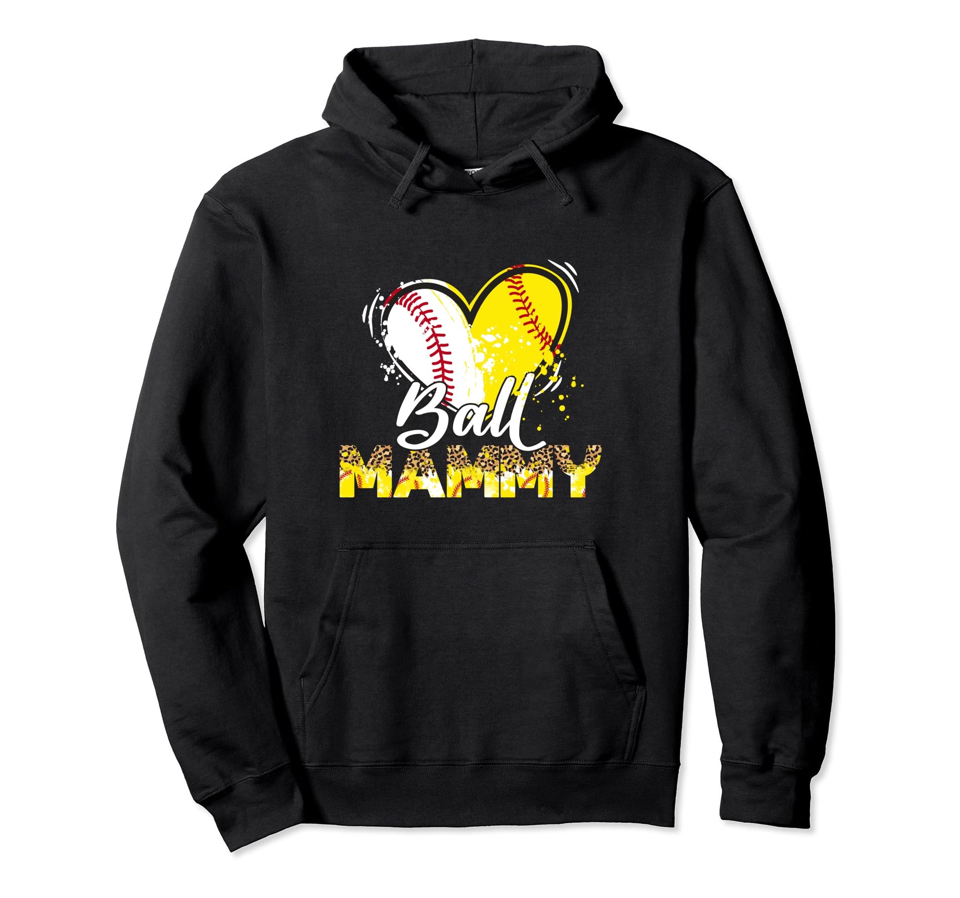 Mammy Both Baseball Softball Sport Hoodie - Novelty Apparel Unisex - T-Shirt, Sweatshirt, Hoodie