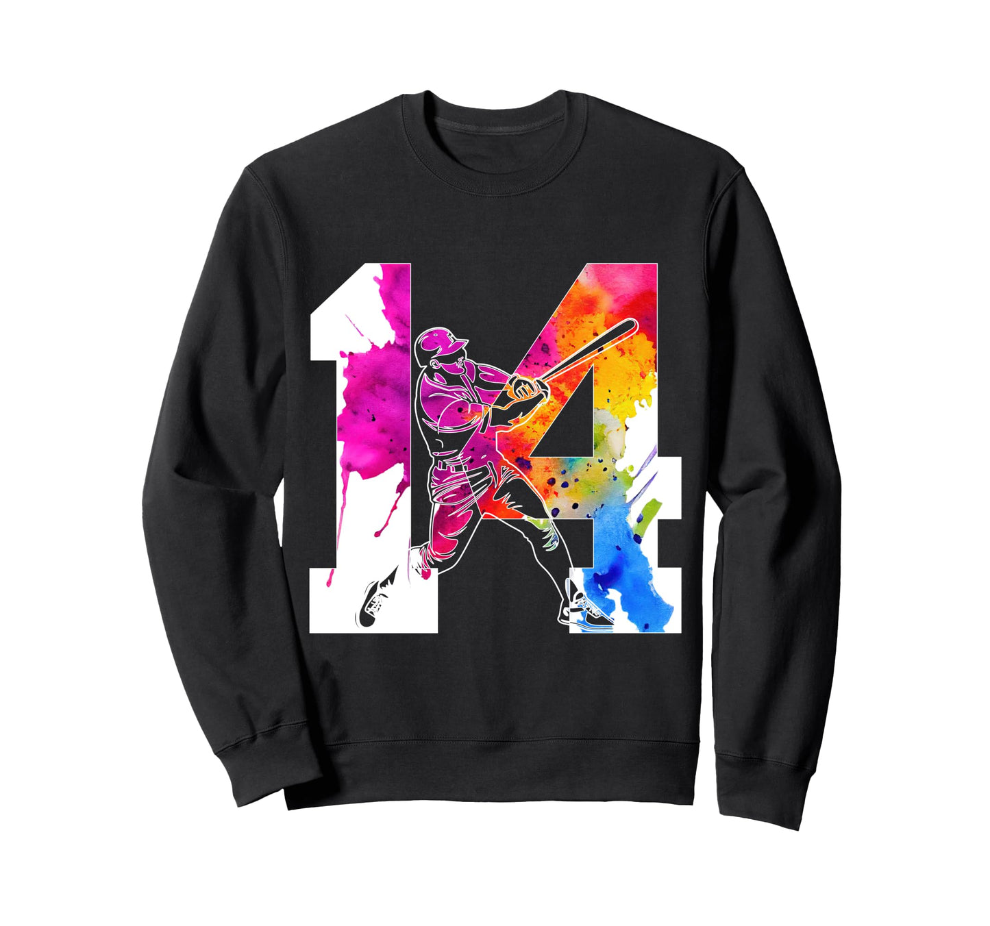Number 14 Years Baseball 14Th Sweatshirt - Casual Everyday Wear Men Women - T-Shirt, Sweatshirt, Hoodie
