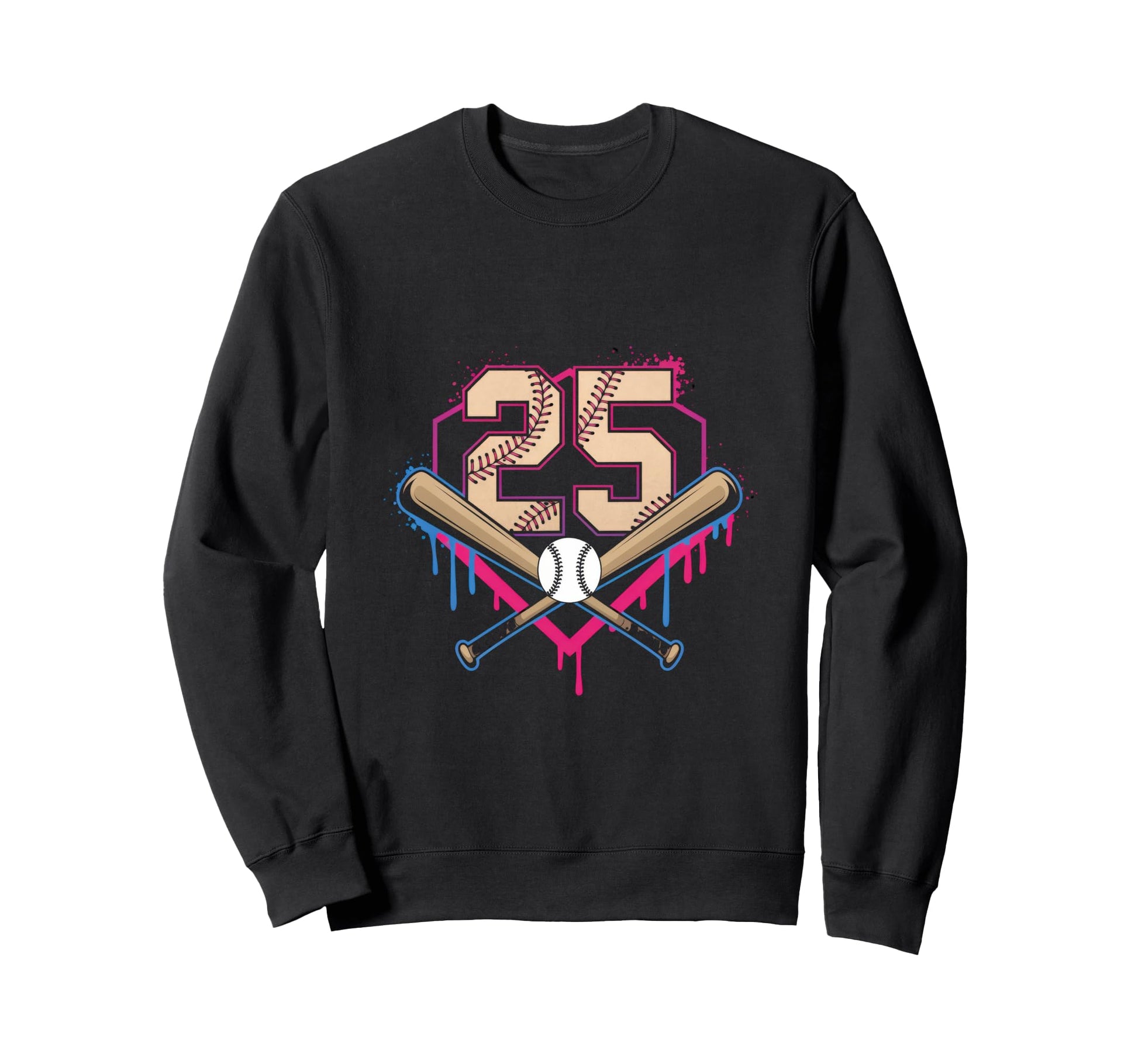 Baseball Home Ice Cream 25Th Sweatshirt - Fun Novelty Design Unisex - T-Shirt, Sweatshirt, Hoodie
