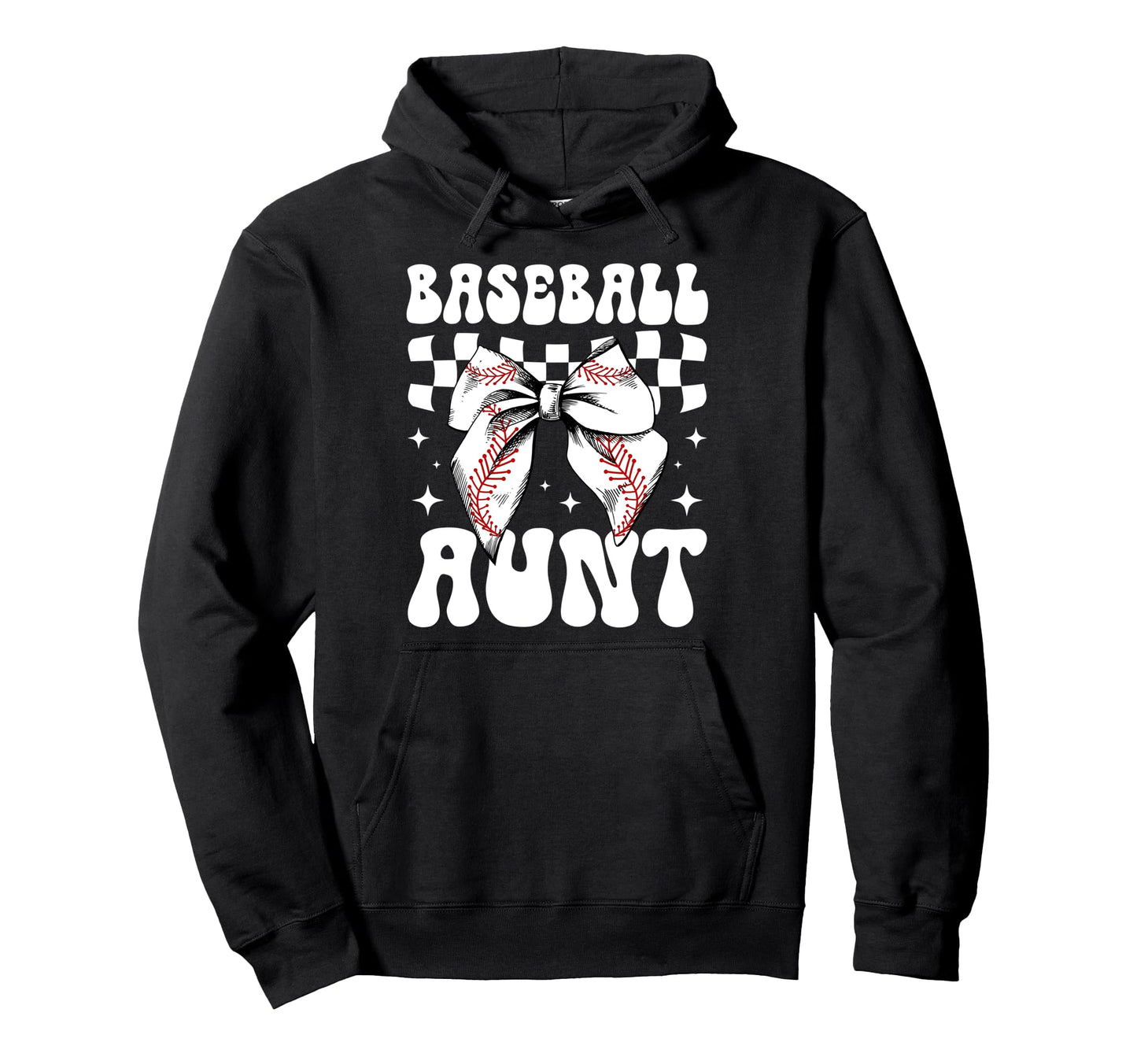 Baseball Aunt Baseball Player Auntie Hoodie - Graphic Print for Adults - T-Shirt, Sweatshirt, Hoodie