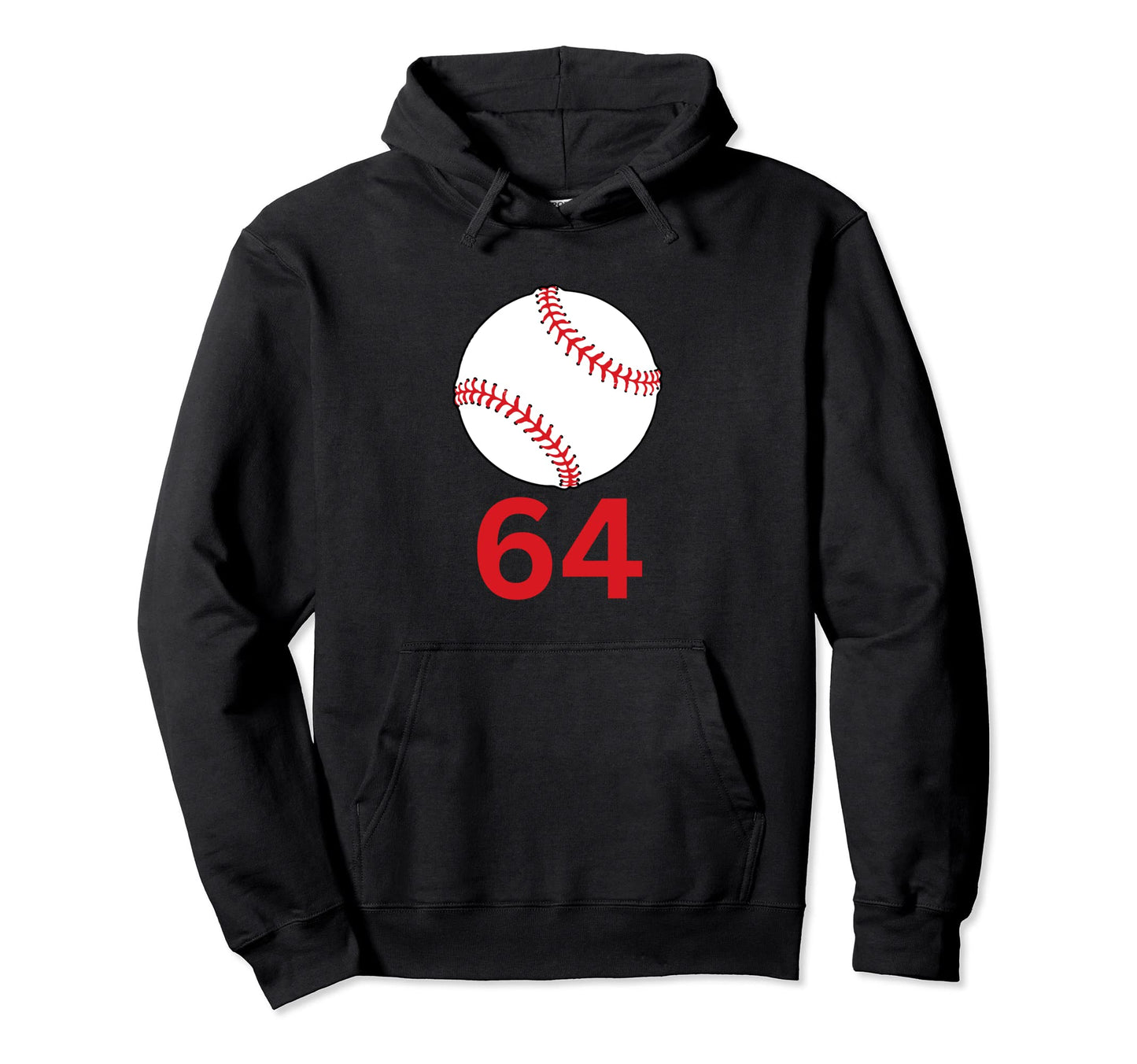 64 Years Old Baseball Lovers 64Th Hoodie - Novelty Apparel for Adults - T-Shirt, Sweatshirt, Hoodie