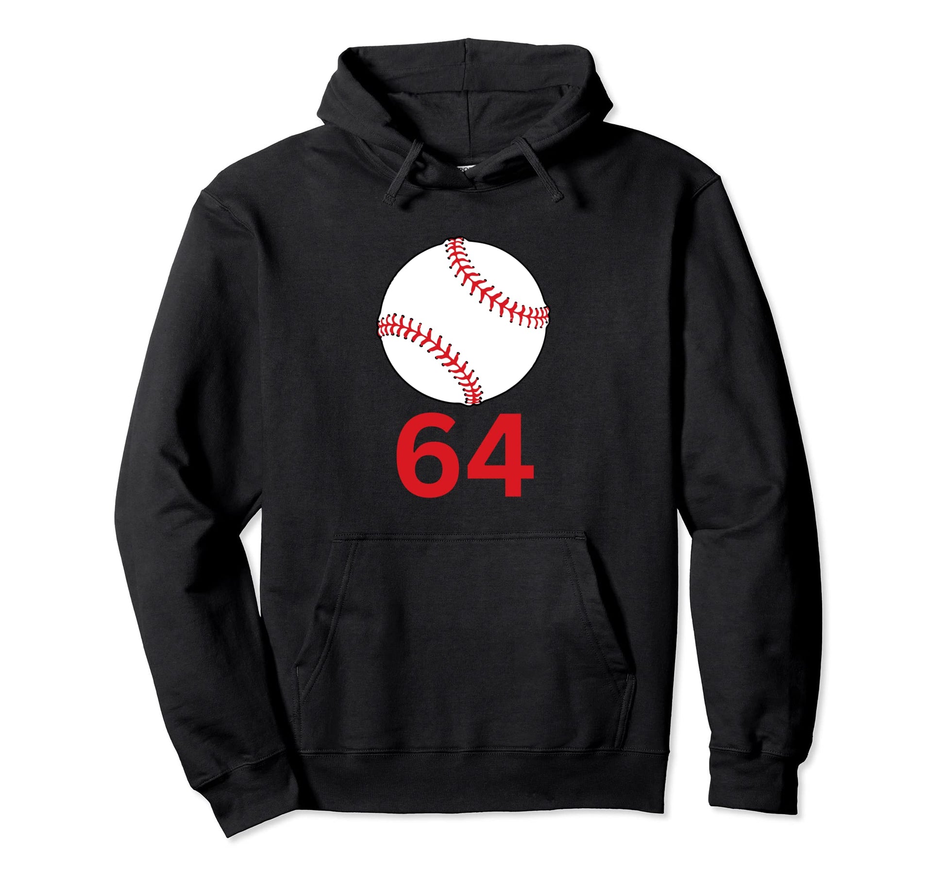 64 Years Old Baseball Lovers 64Th Hoodie - Novelty Apparel for Adults - T-Shirt, Sweatshirt, Hoodie